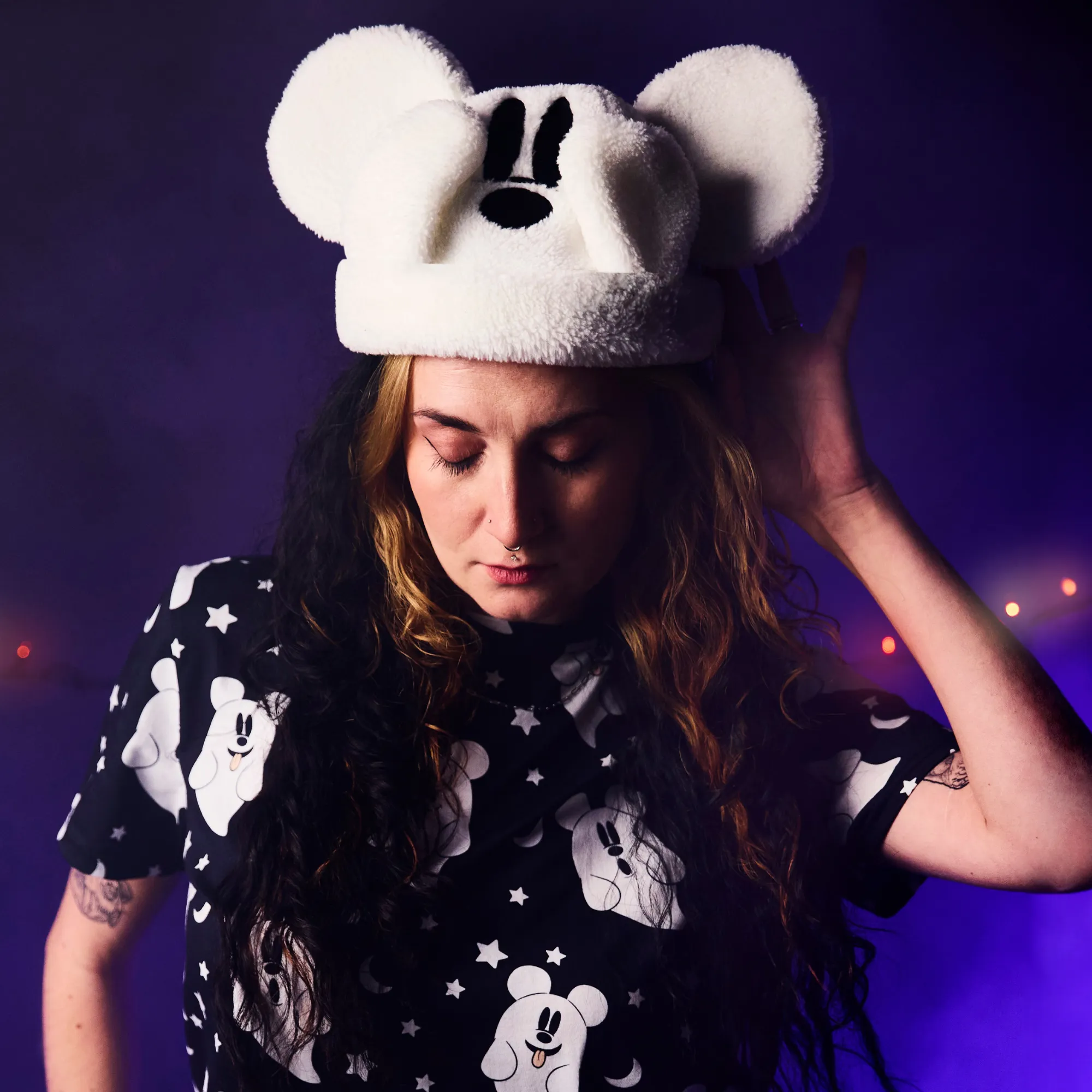 Mickey Ghost Sherpa Beanie sold by Cakeworthy product image thumbnail 2