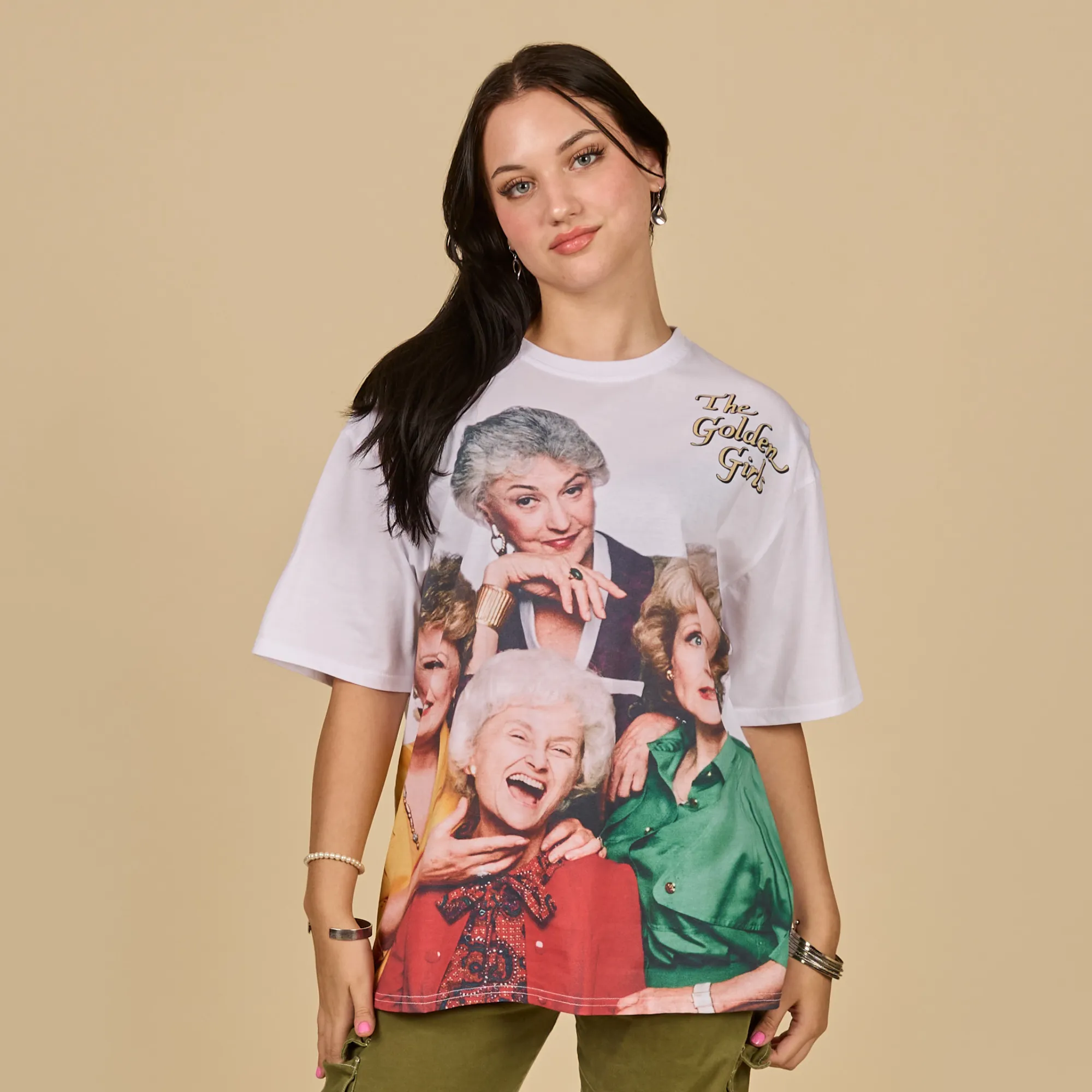The Golden Girls Photo Drop Sleeve T-Shirt sold by Cakeworthy