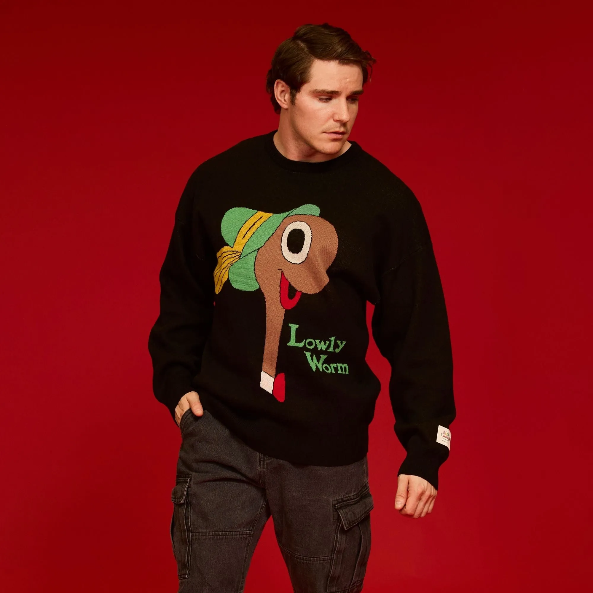 Richard Scarry's Busy World Lowly Worm Knit Sweater sold by Cakeworthy product image thumbnail 2