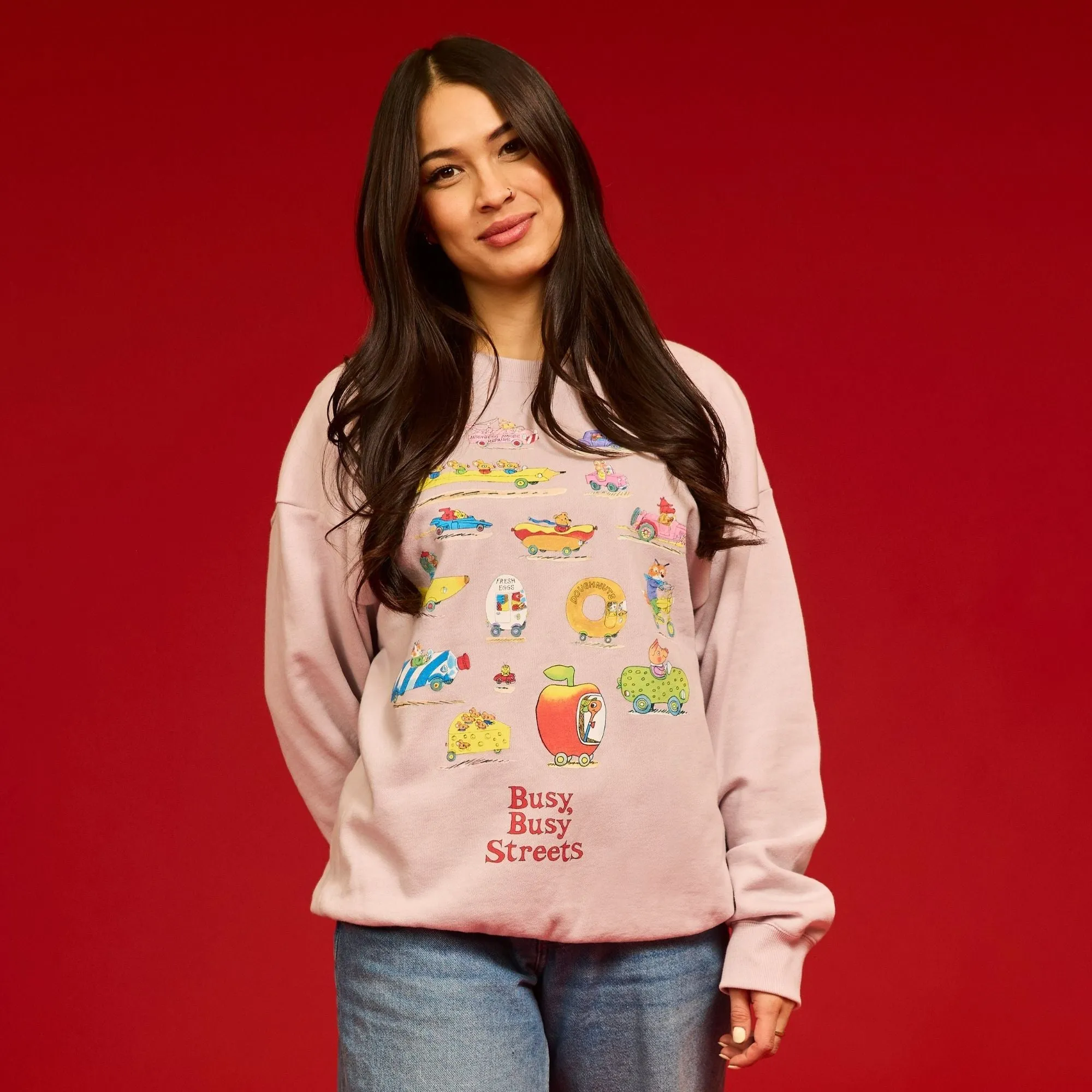 Richard Scarry's Busy Busy Streets Crewneck sold by Cakeworthy product image thumbnail 4