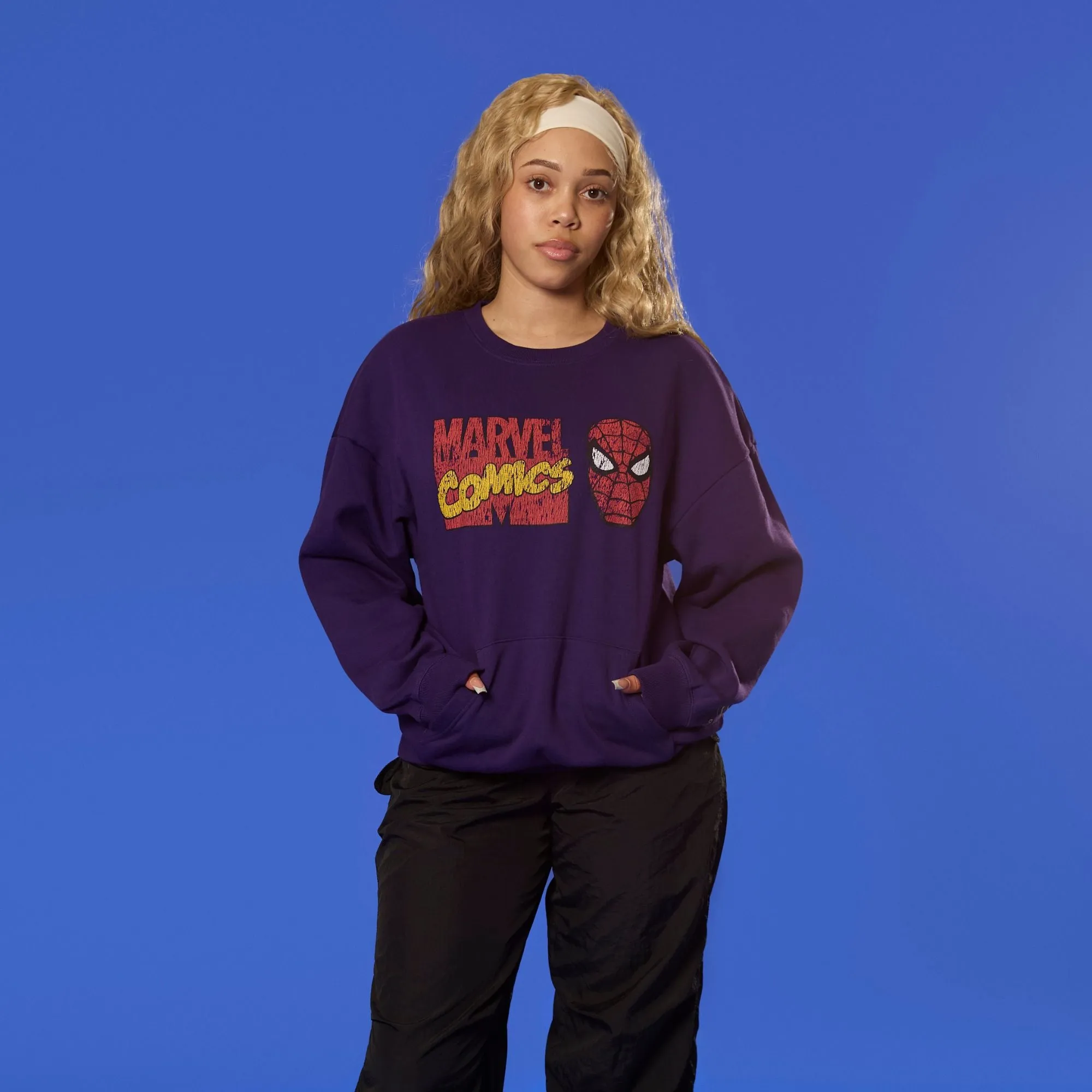 Spider Man 90's Pocket Crewneck sold by Cakeworthy product image thumbnail 2