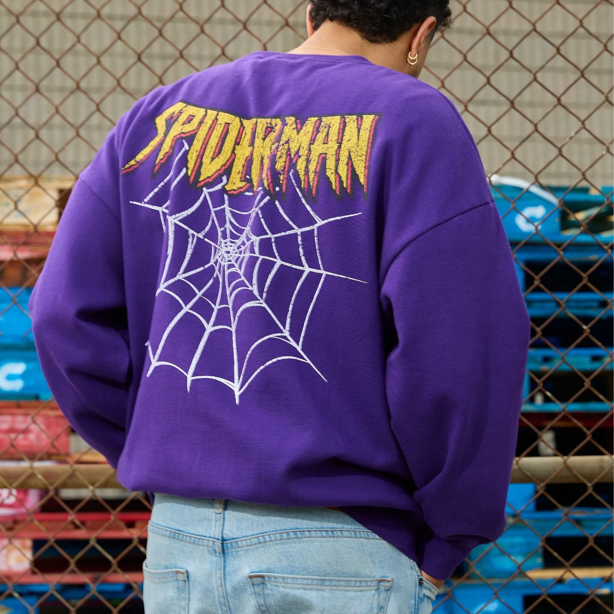 Spider Man 90's Pocket Crewneck sold by Cakeworthy product image thumbnail 5