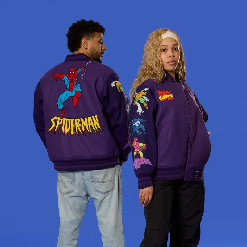 Spider Man 90's Varsity Jacket made by Marvel