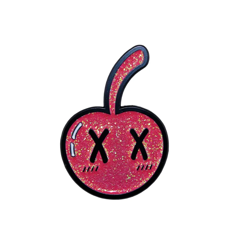 Cakeworthy Cherry Pin - Pink Glitter sold by Cakeworthy