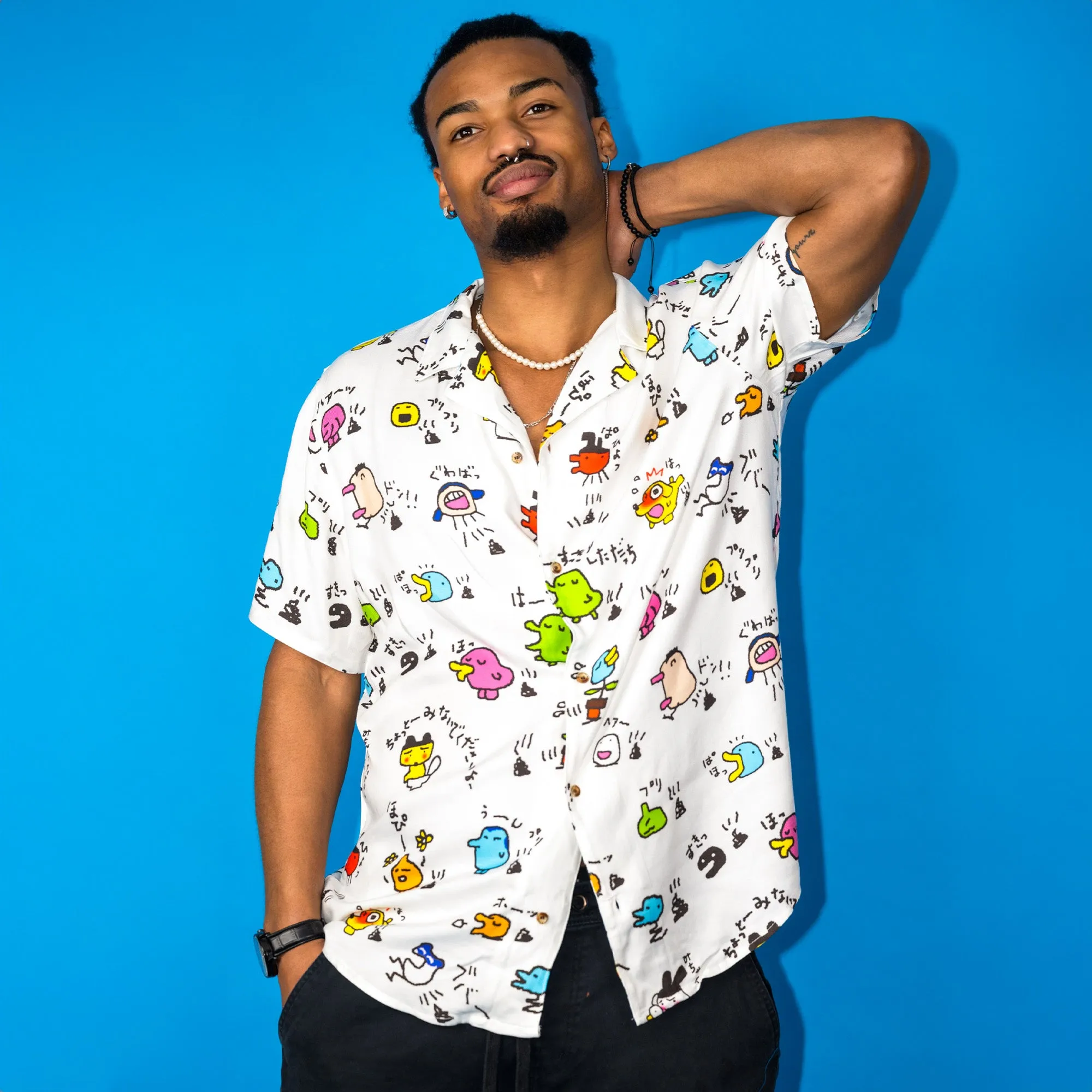 Tamagotchi Button Up Shirt sold by Cakeworthy product image thumbnail 5