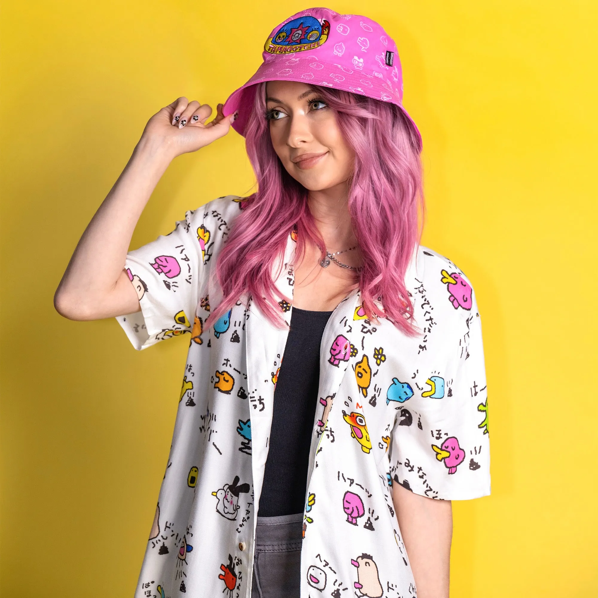 Tamagotchi Button Up Shirt sold by Cakeworthy product image thumbnail 2