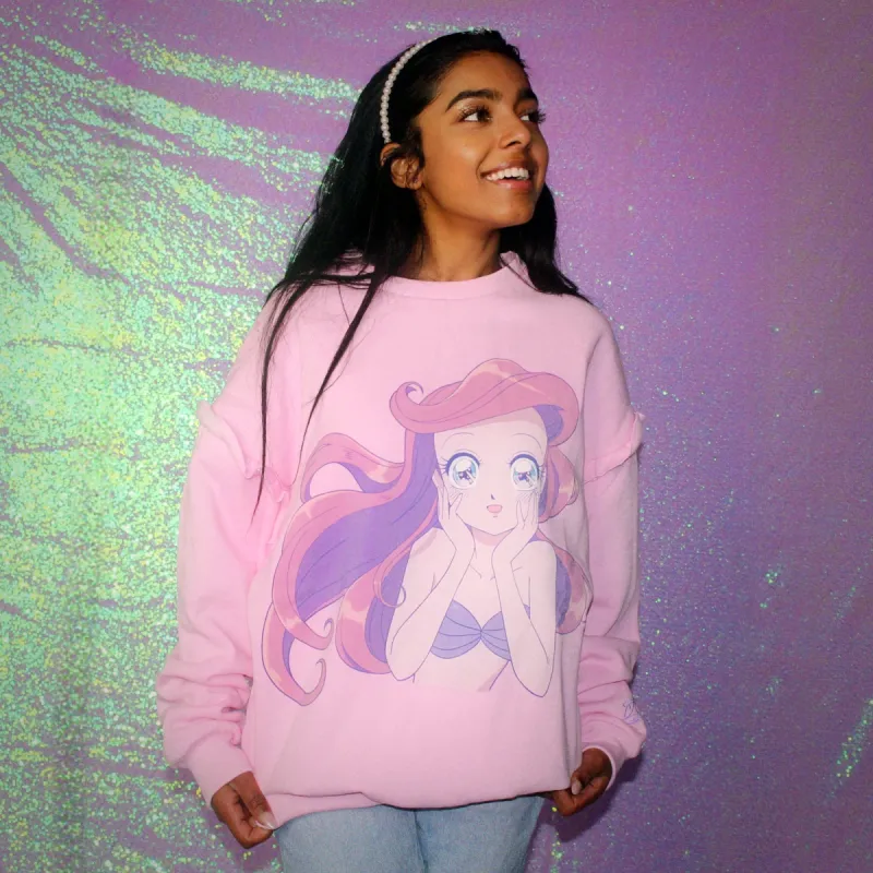 Ariel Anime Princess Ruffle Pullover sold by Cakeworthy