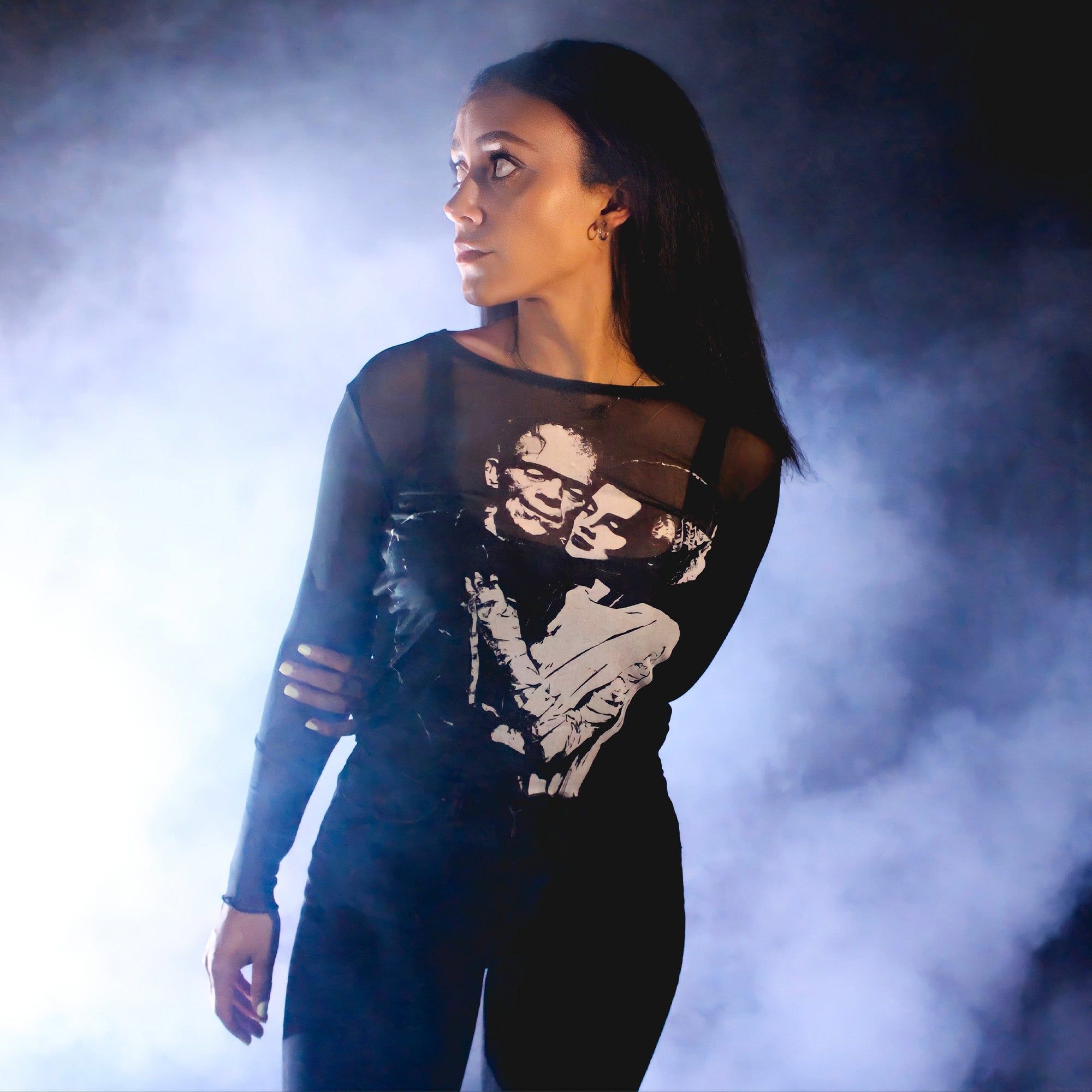 Frankenstein and Bride Mesh Top sold by Cakeworthy product image thumbnail 4