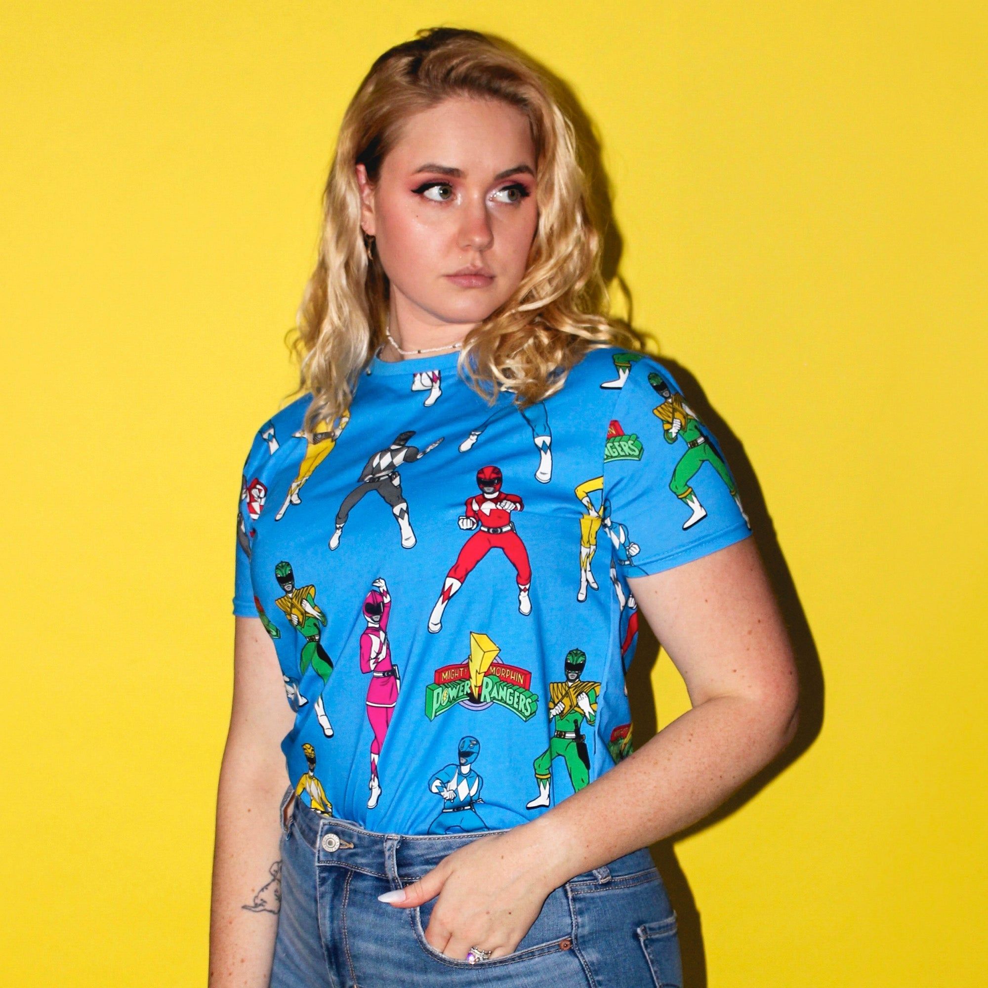 Power Rangers AOP T-Shirt sold by Cakeworthy product image thumbnail 3