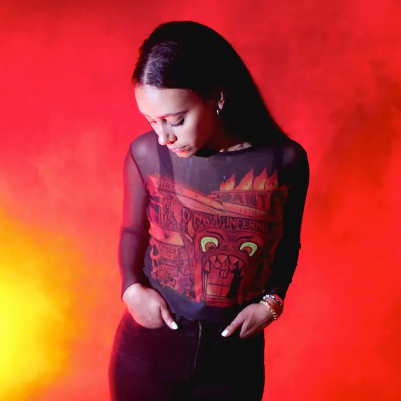 Beetlejuice Dante's Inferno Mesh Top sold by Cakeworthy