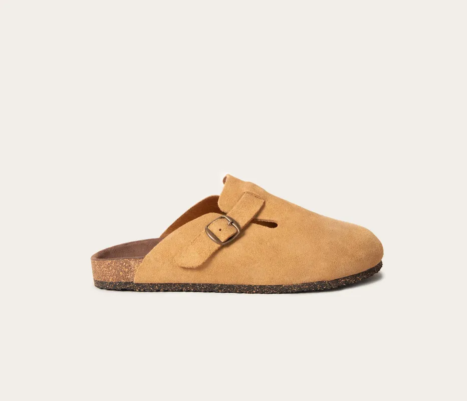 Hambourg Mule Velours havane sold by La Botte Gardiane