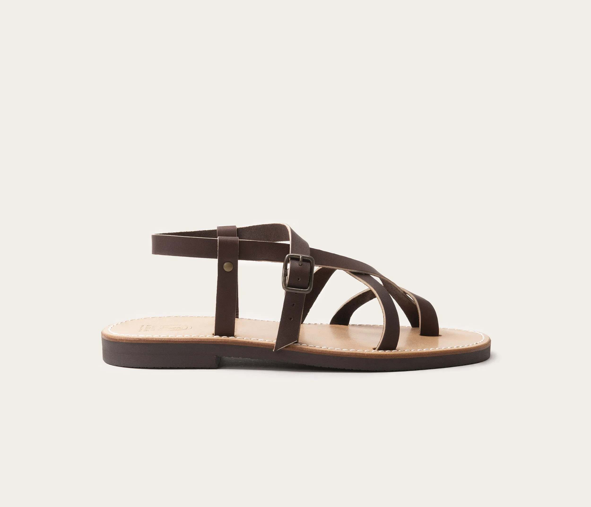 Croisette Sandale Homme Café sold by La Botte Gardiane