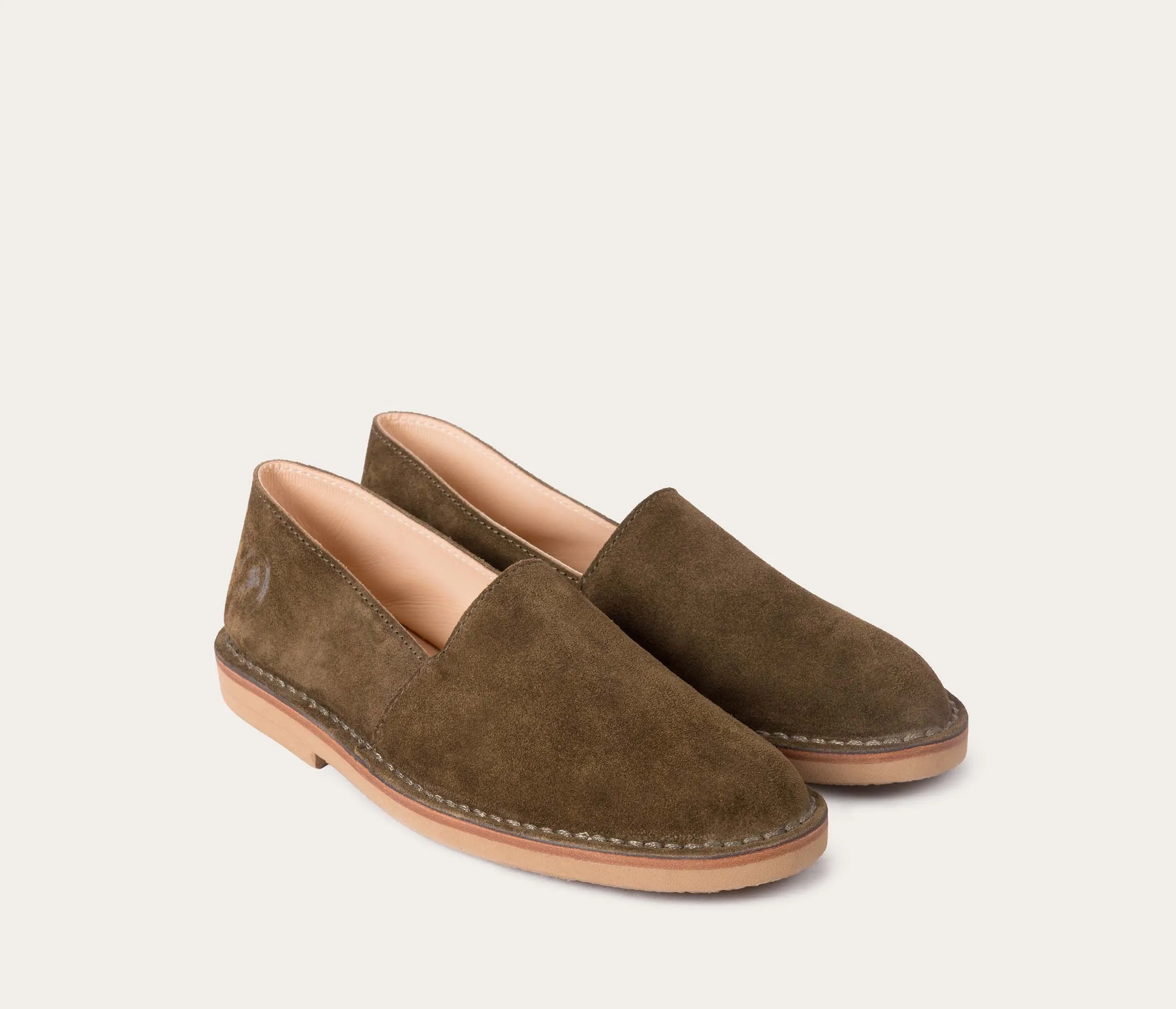 Maurice Mocassin Velours Olive sold by La Botte Gardiane product image thumbnail 2