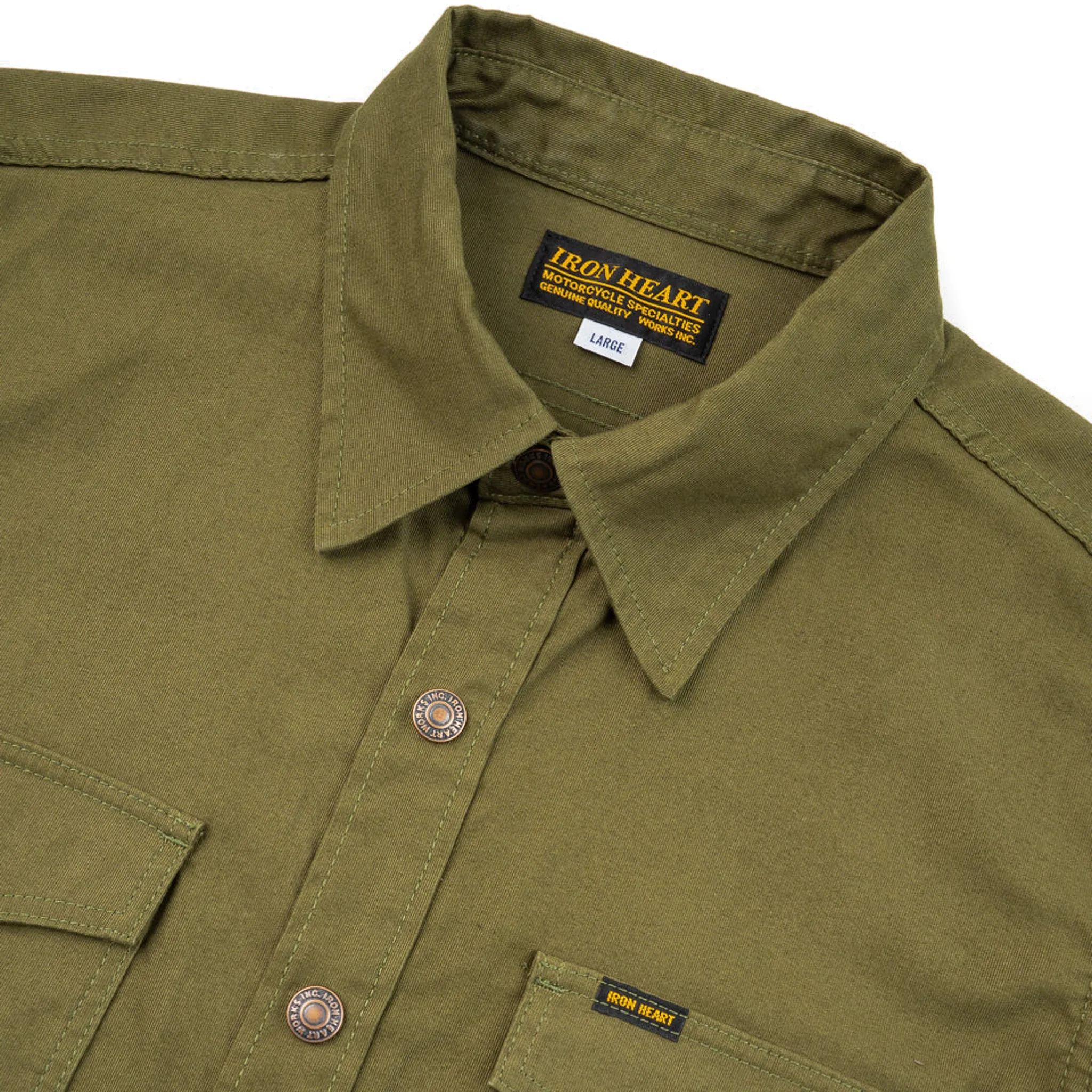 IHSH-425-OLV 8oz Military Whipcord CPO Shirt - OIive sold by BlackBlue product image thumbnail 3