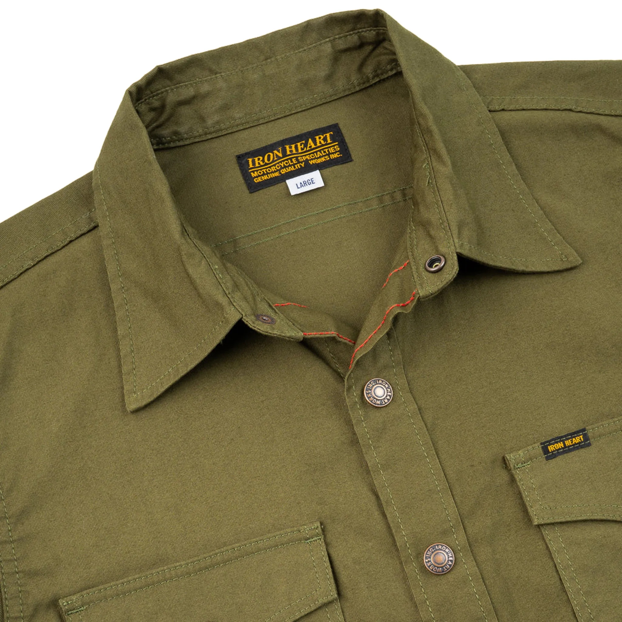 IHSH-425-OLV 8oz Military Whipcord CPO Shirt - OIive sold by BlackBlue product image thumbnail 4