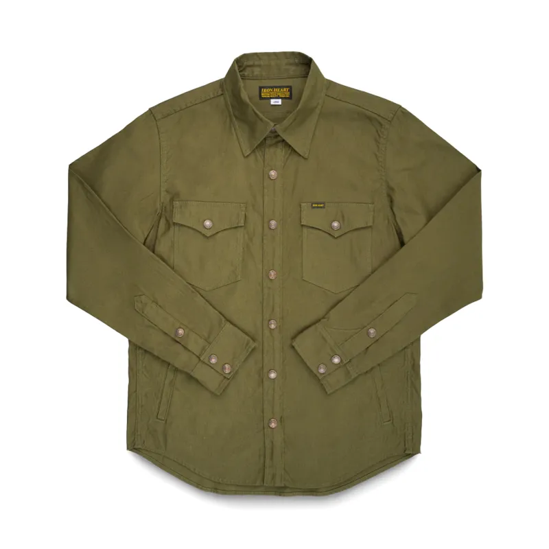 IHSH-425-OLV 8oz Military Whipcord CPO Shirt - OIive sold by BlackBlue