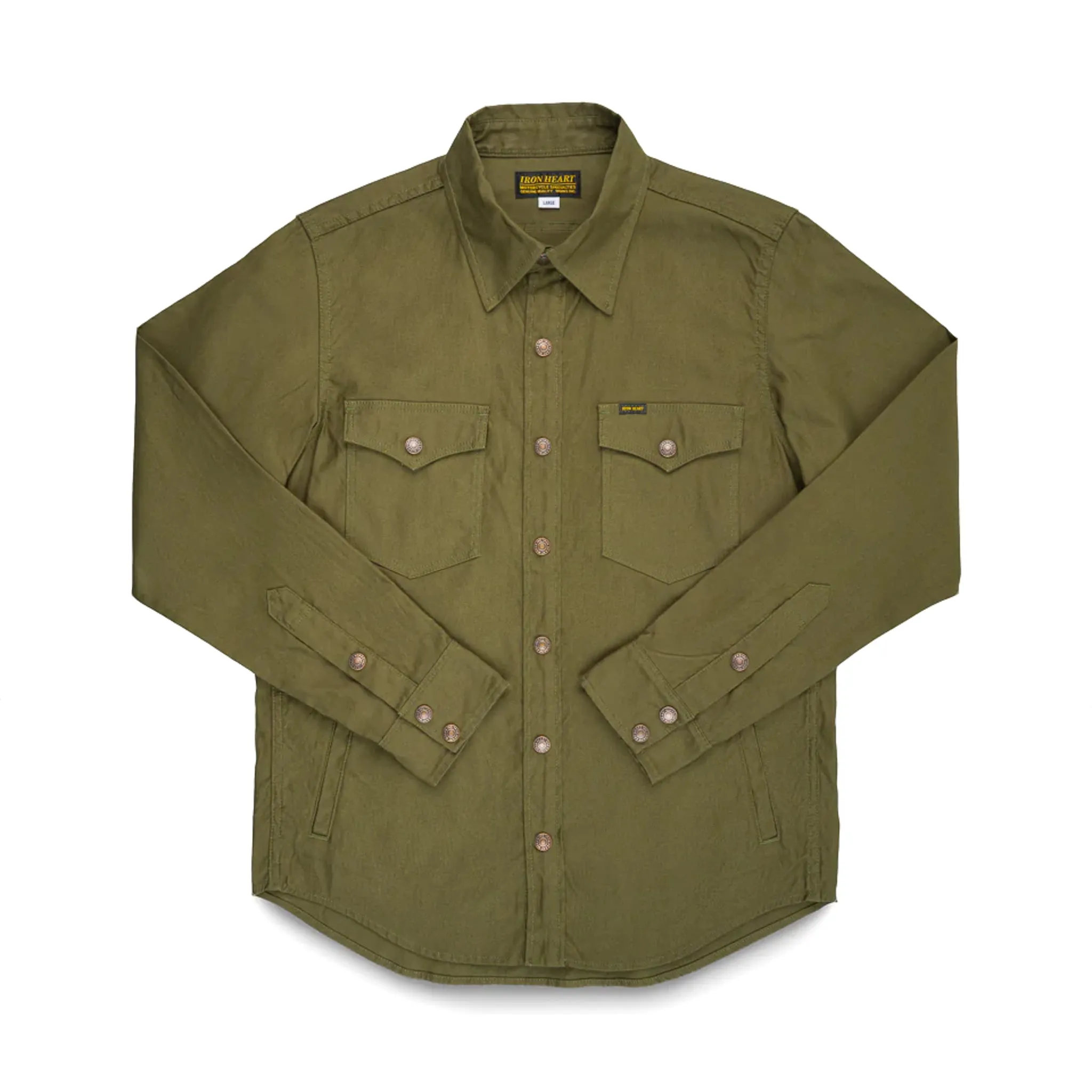 IHSH-425-OLV 8oz Military Whipcord CPO Shirt - OIive sold by BlackBlue