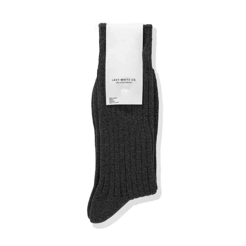 LW002 LWC Socks - Black Melange sold by BlackBlue