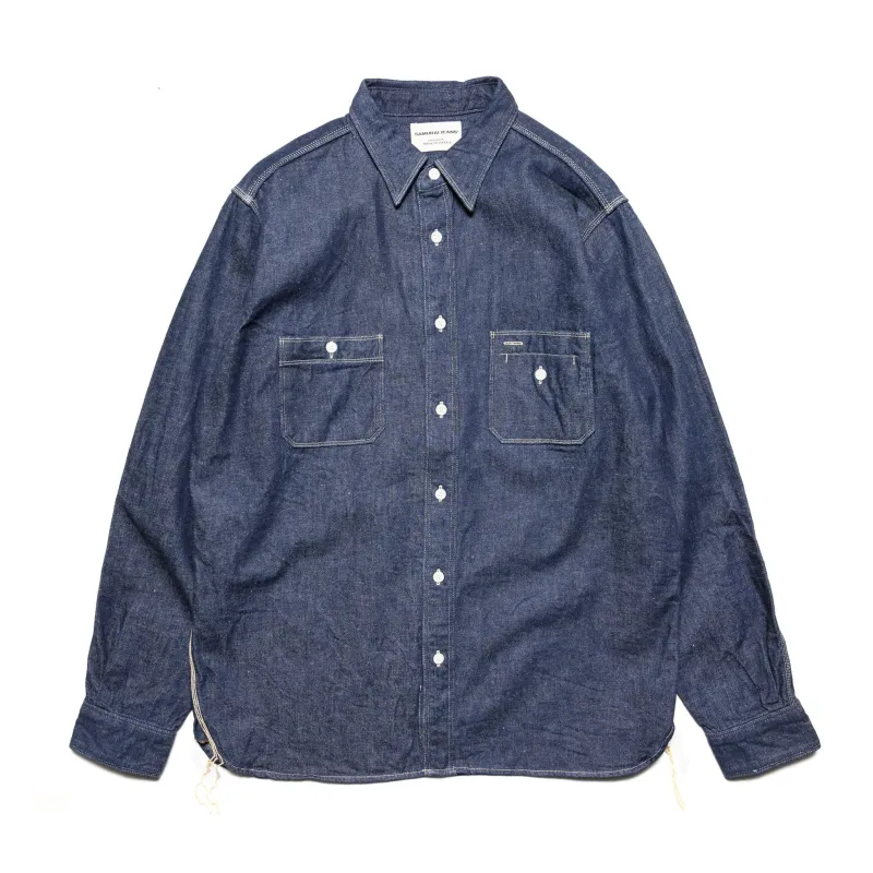 SJWS-SC02W Samurai Cotton Denim Work Shirt - Indigo sold by BlackBlue