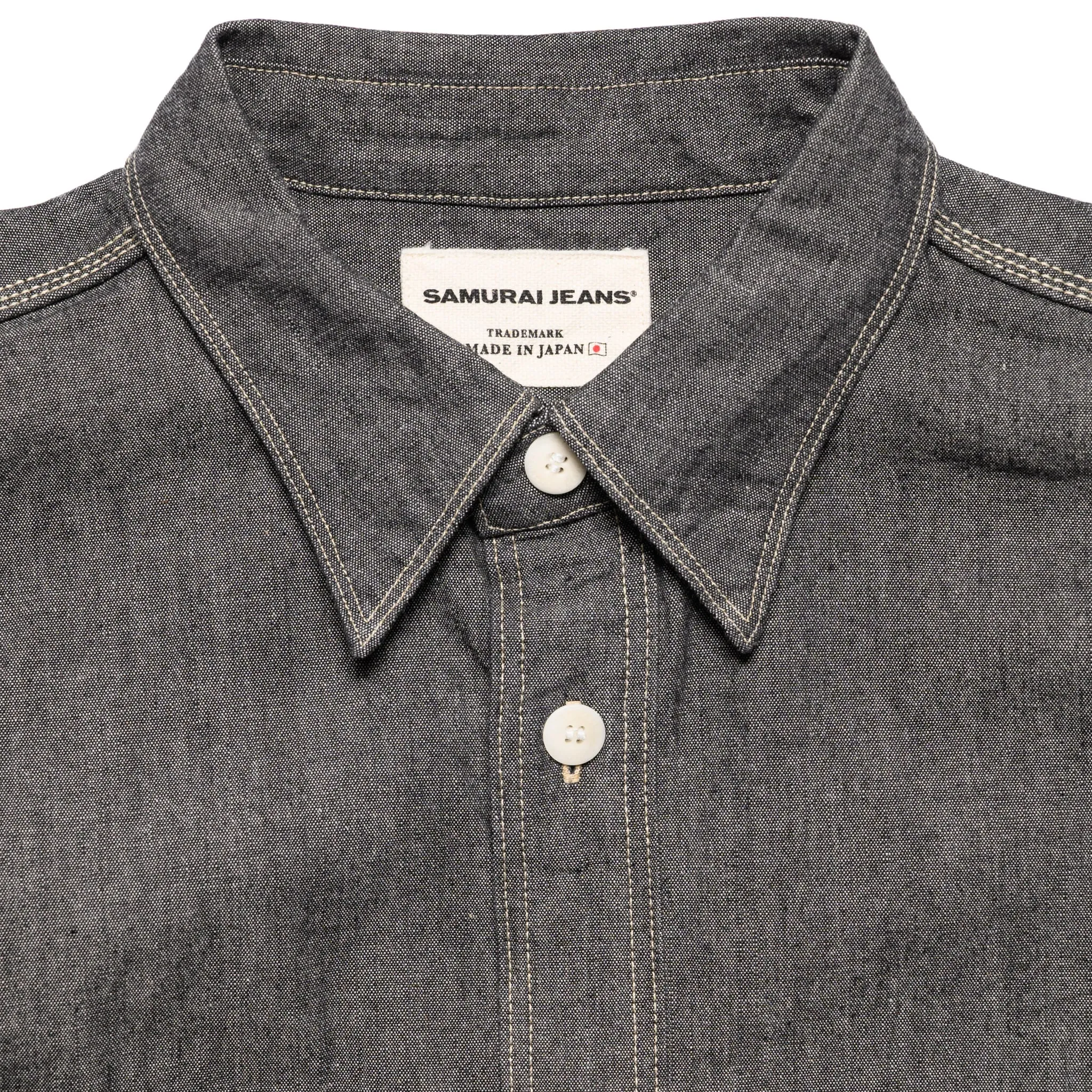 SJCBS25W Selvedge Chambray Work Shirt - Black sold by BlackBlue product image thumbnail 3