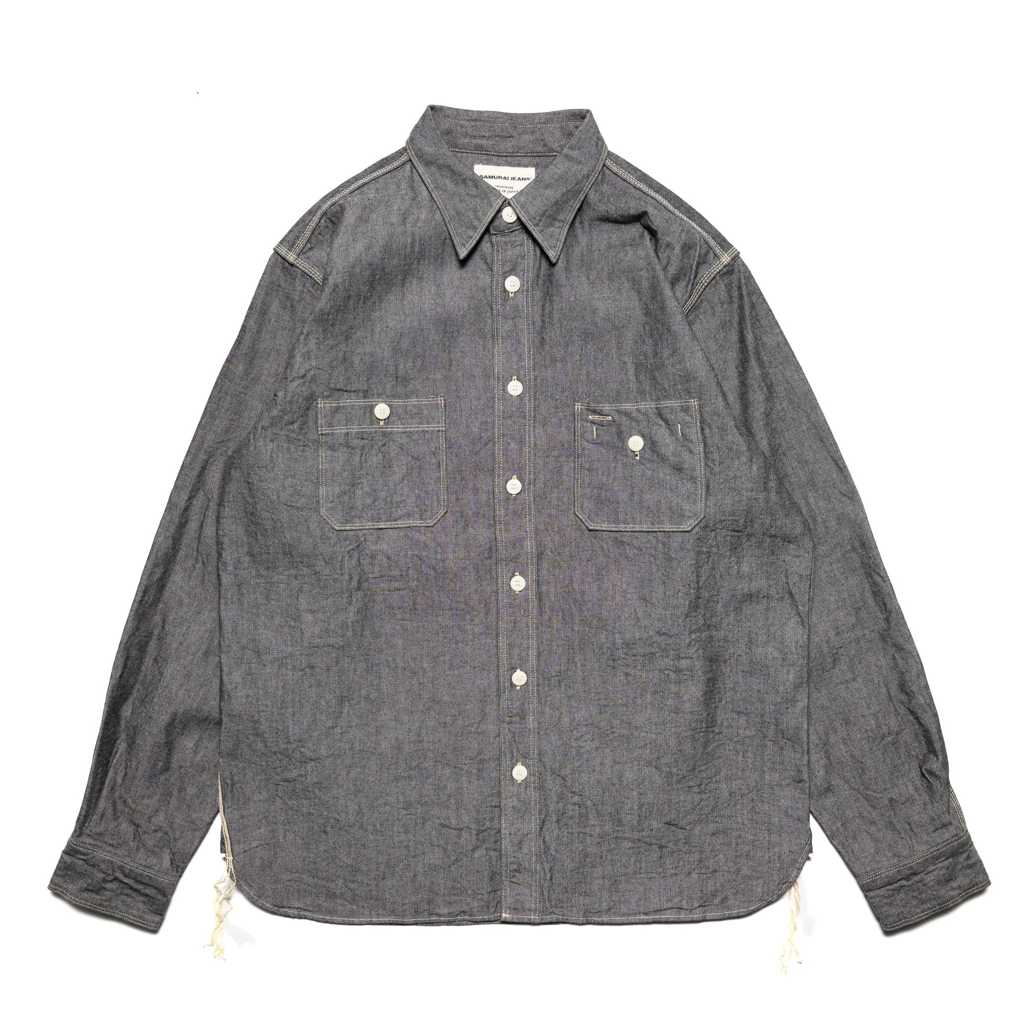 SJCBS25W Selvedge Chambray Work Shirt - Black sold by BlackBlue