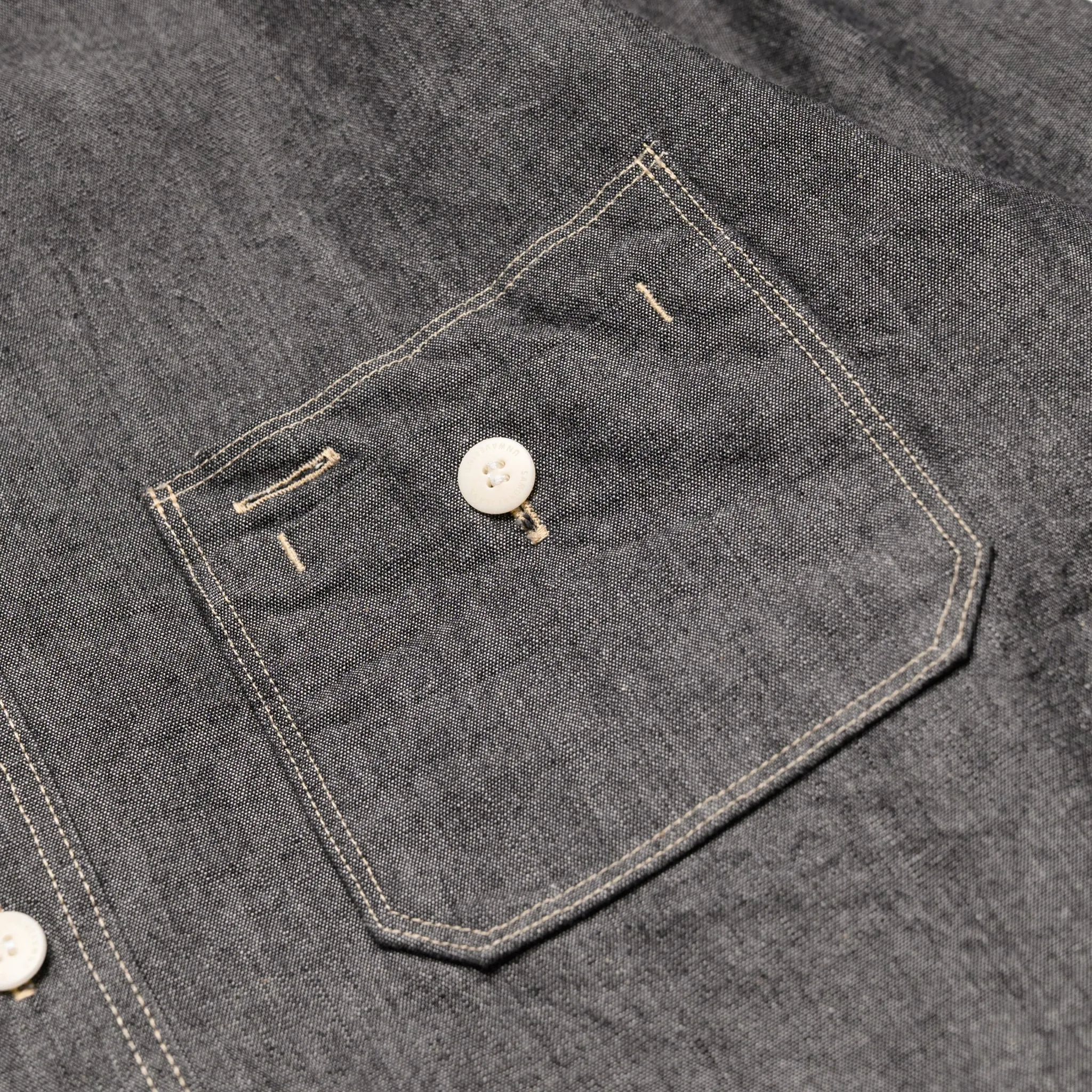 SJCBS25W Selvedge Chambray Work Shirt - Black sold by BlackBlue product image thumbnail 4