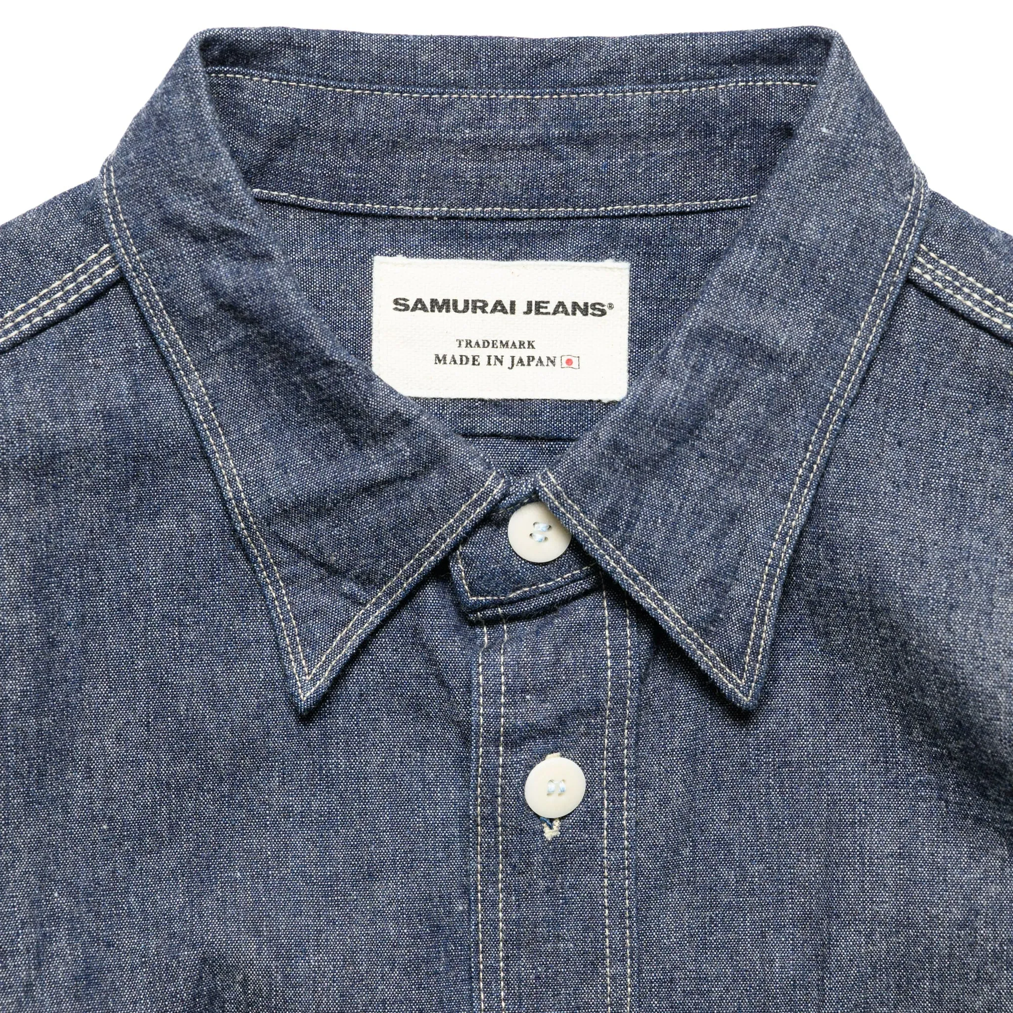 SJCBS25W Selvedge Chambray Work Shirt - Indigo sold by BlackBlue product image thumbnail 3