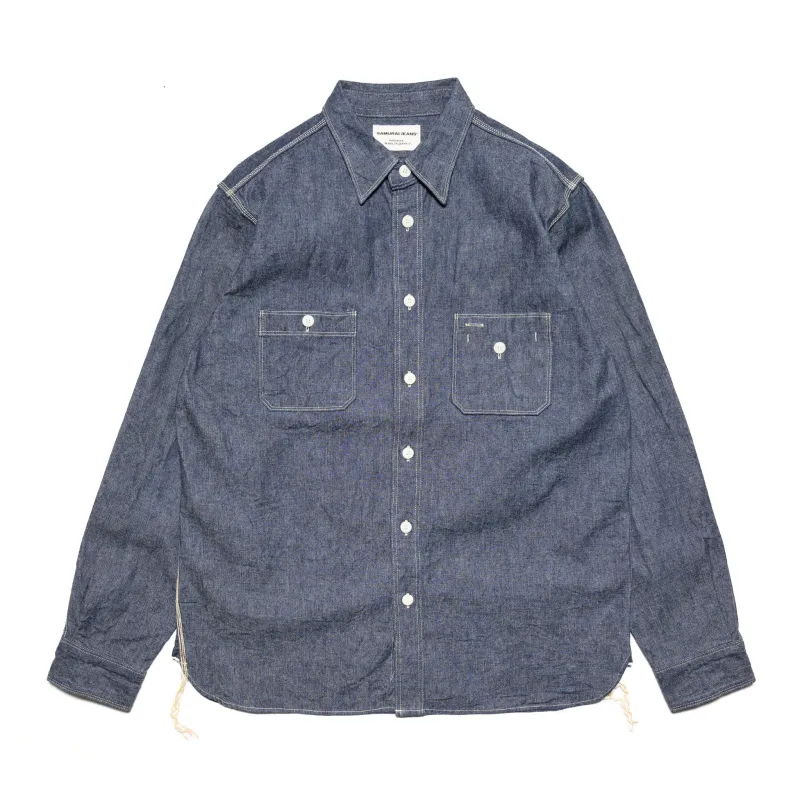 SJCBS25W Selvedge Chambray Work Shirt - Indigo sold by BlackBlue
