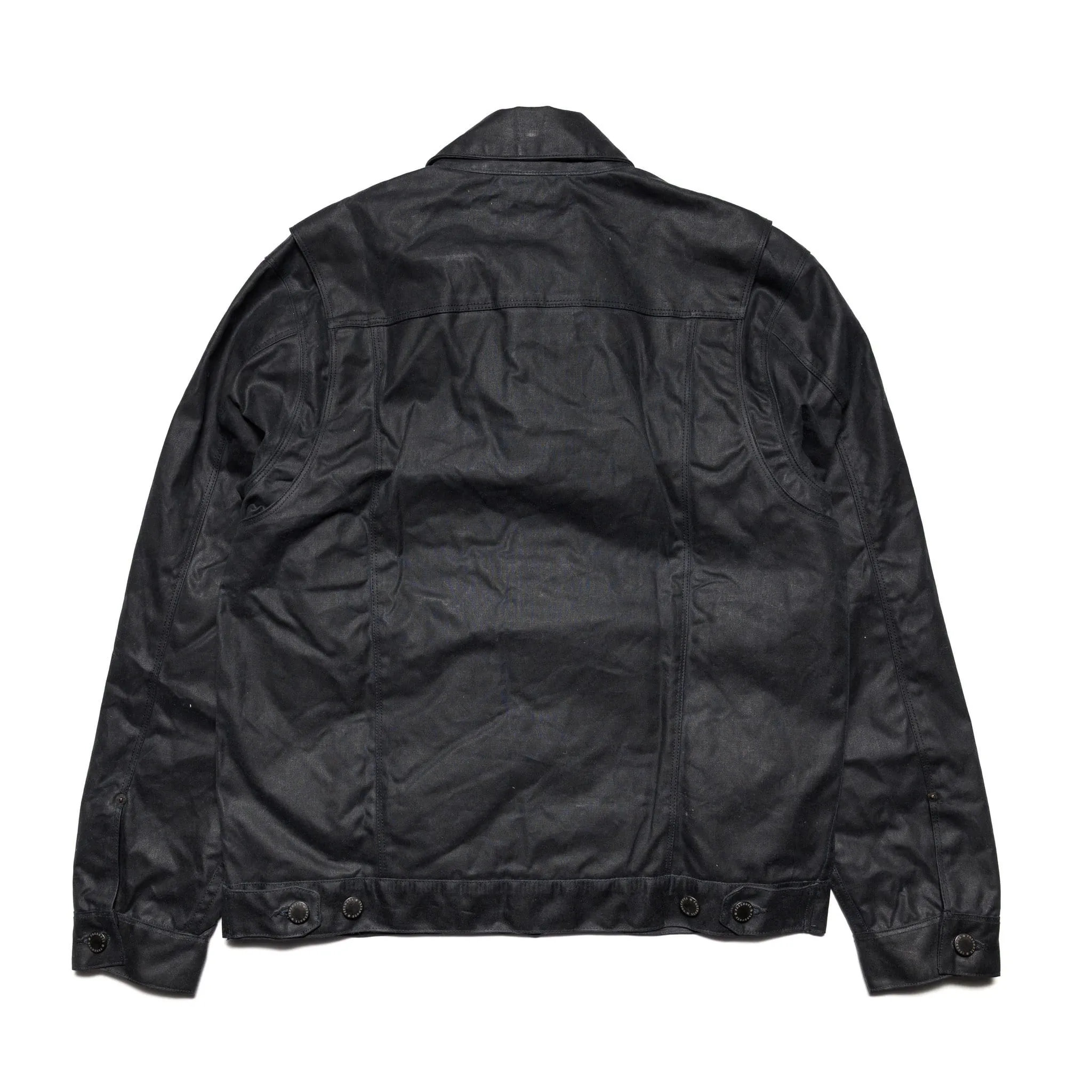 RJ-1 Riders Jacket Waxed Canvas - Black (Purple Lining) sold by BlackBlue product image thumbnail 2
