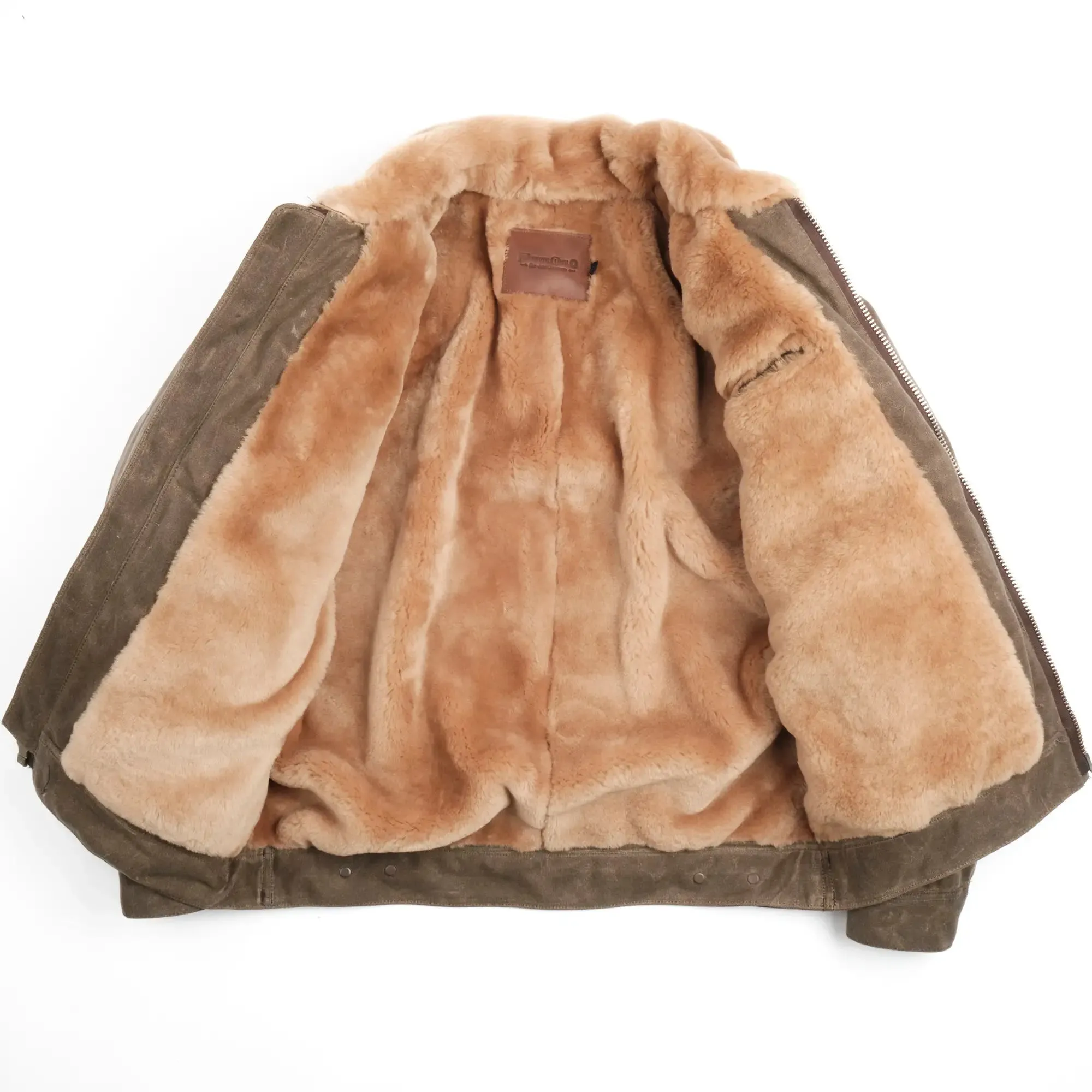 RJ-2 20oz Shearling Lined Waxed Canvas Jacket - Tobacco sold by BlackBlue product image thumbnail 3