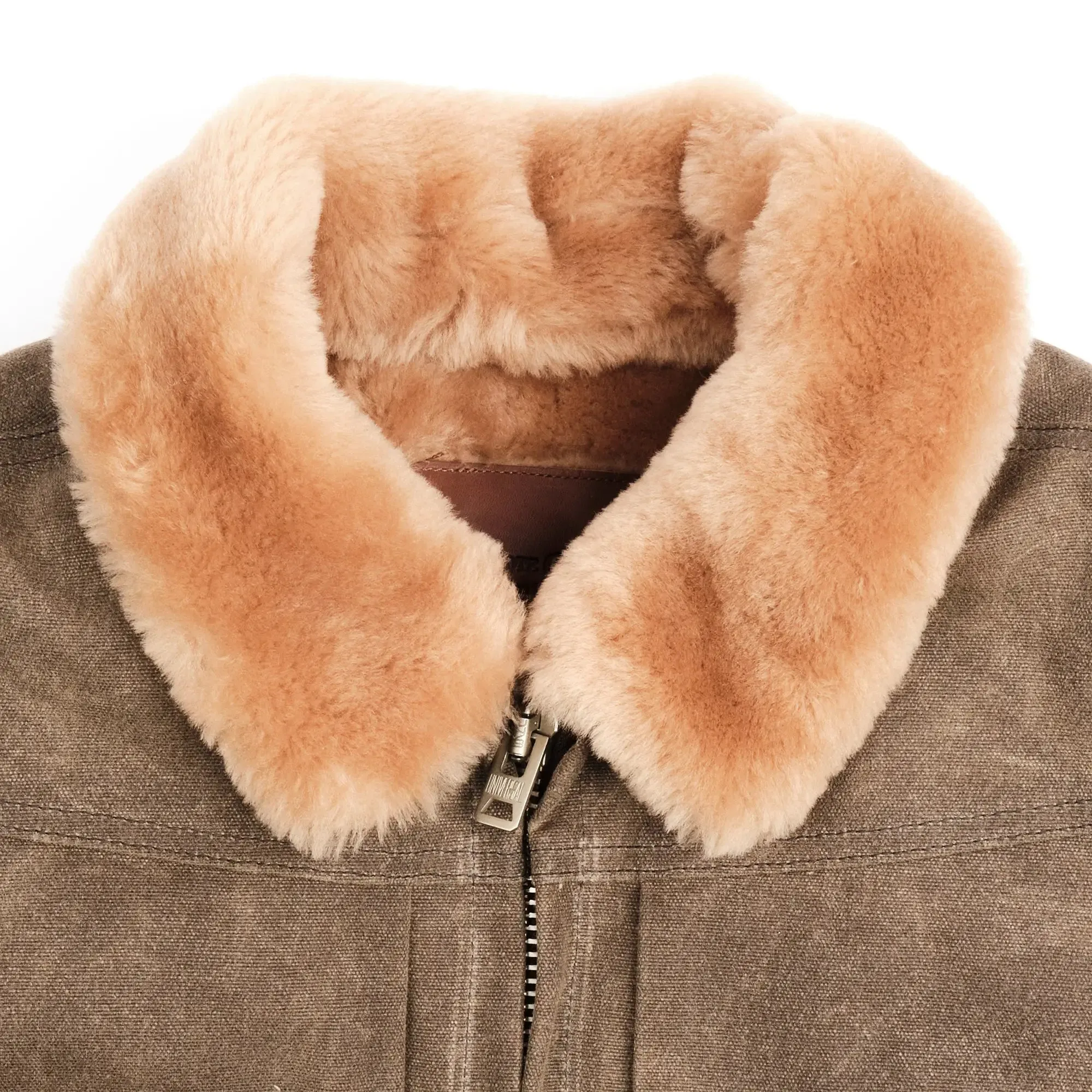 RJ-2 20oz Shearling Lined Waxed Canvas Jacket - Tobacco sold by BlackBlue product image thumbnail 4
