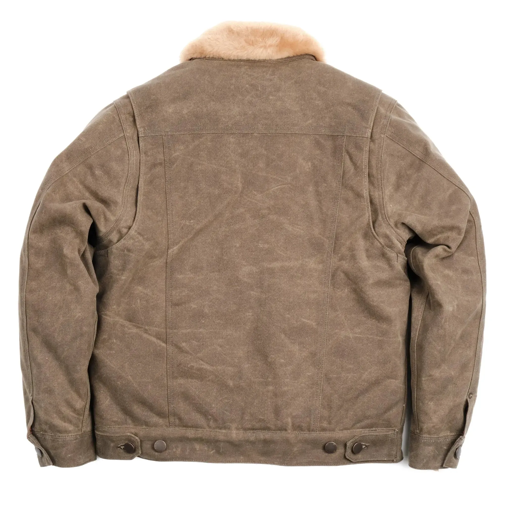 RJ-2 20oz Shearling Lined Waxed Canvas Jacket - Tobacco sold by BlackBlue product image thumbnail 2