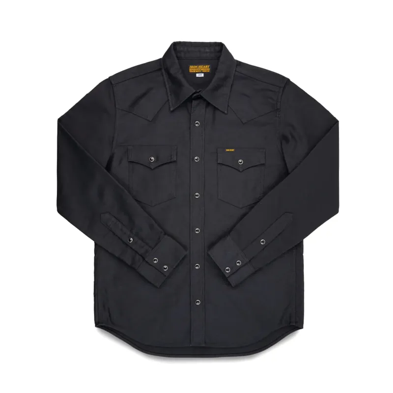 IHSH-426-BLK 12oz Military Moleskin Western Shirt - Black sold by BlackBlue