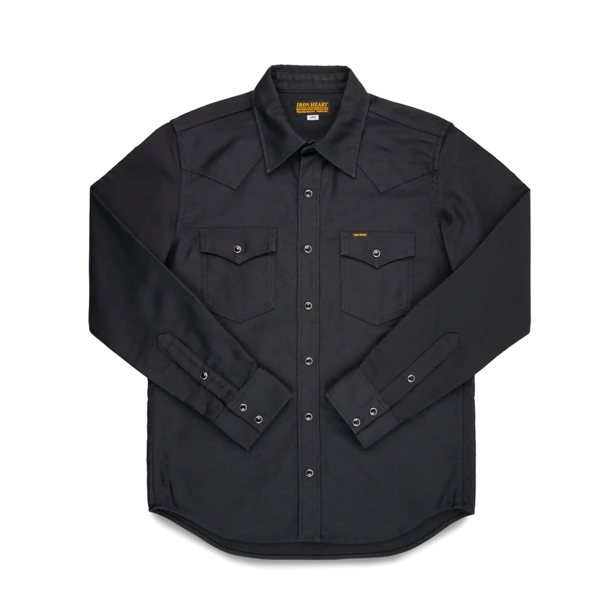 IHSH-426-BLK 12oz Military Moleskin Western Shirt - Black sold by BlackBlue
