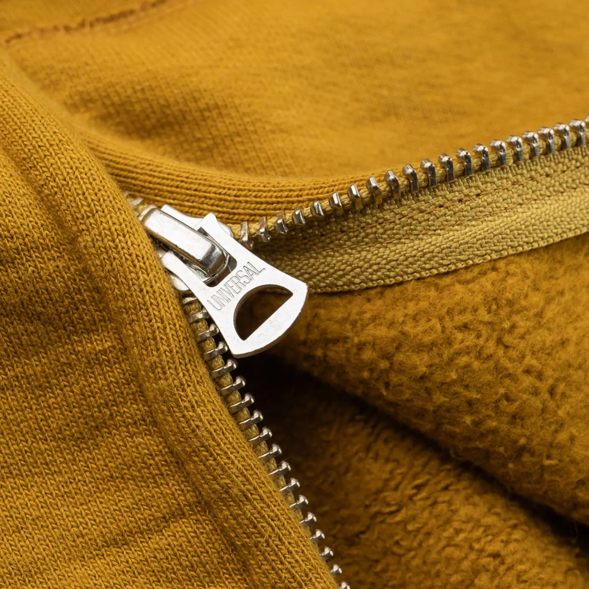 IHSW-81L-MUS-NP 14oz Ultra Heavyweight Loopwheel Cotton Zippered Hoodie - Mustard sold by BlackBlue product image thumbnail 4