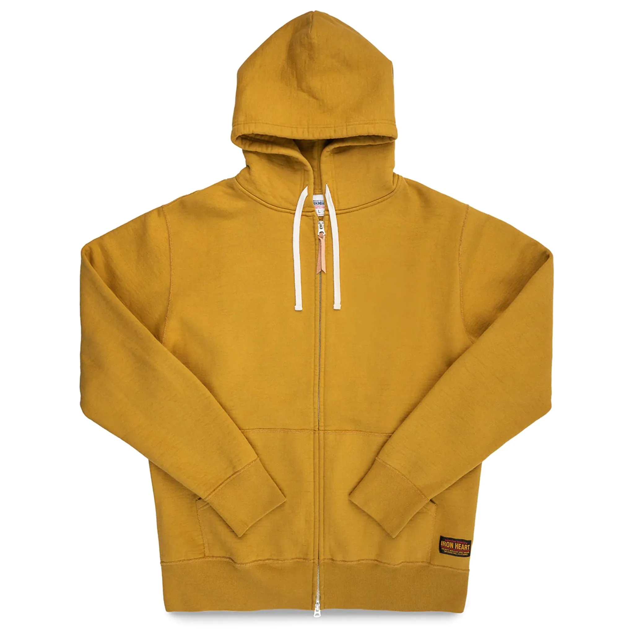 IHSW-81L-MUS-NP 14oz Ultra Heavyweight Loopwheel Cotton Zippered Hoodie - Mustard sold by BlackBlue