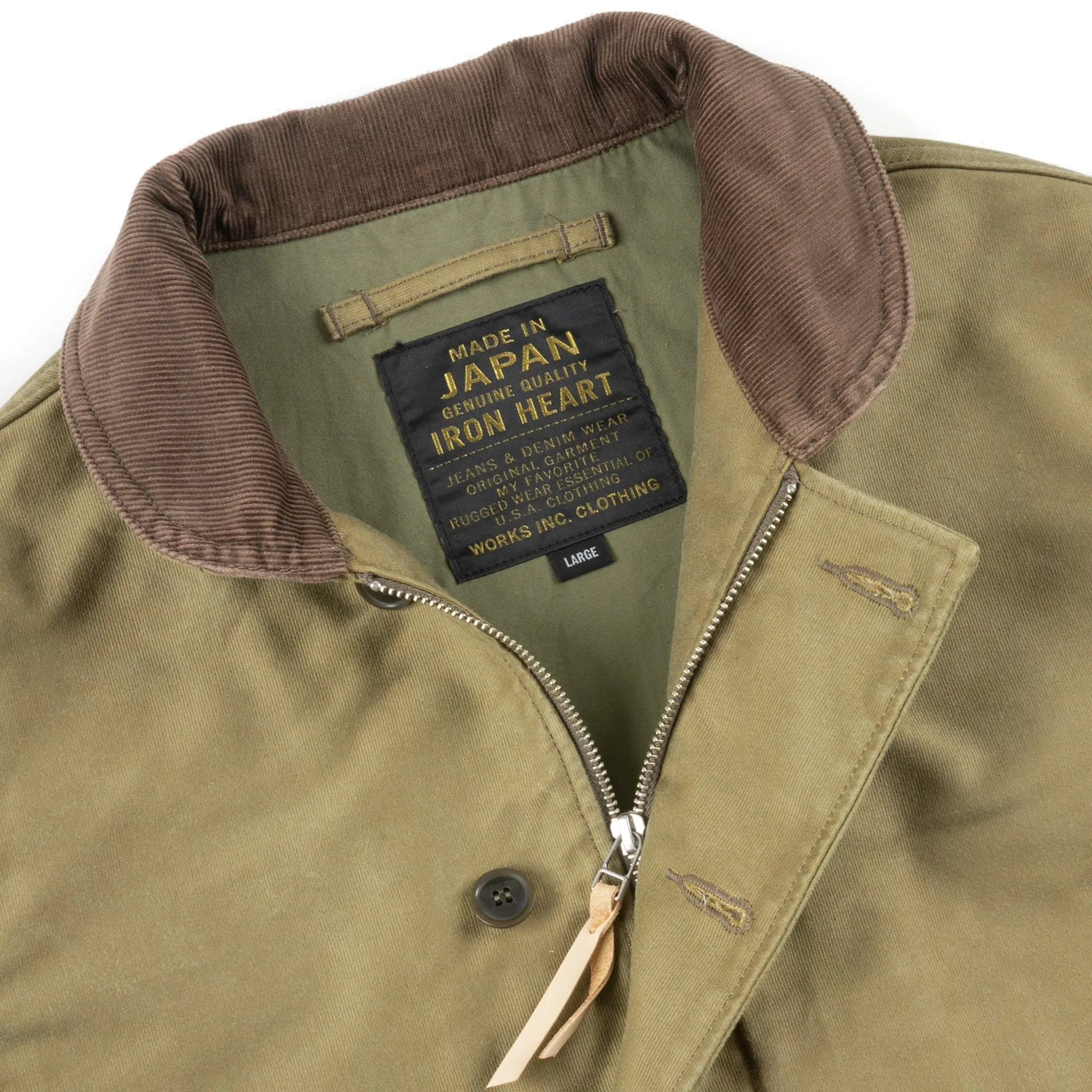 IHM-48-KHA 12oz Whipcord Lightweight N1 Deck Jacket - Khaki sold by BlackBlue product image thumbnail 4