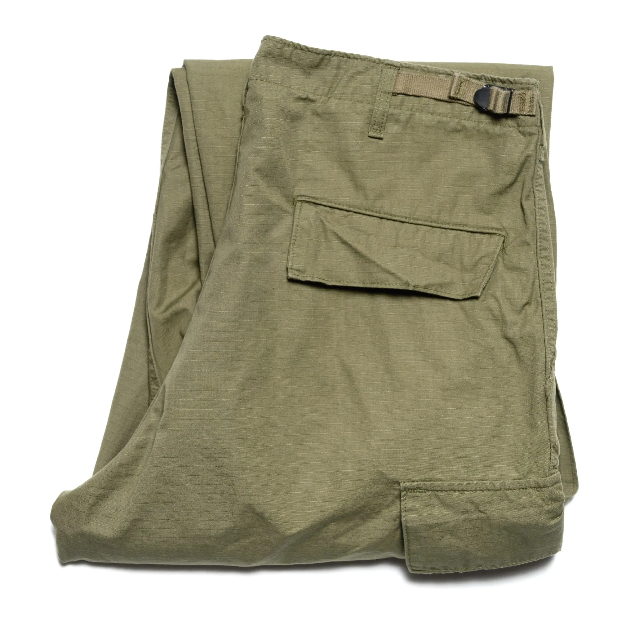Vintage Fit 6 Pocket Cargo Pants - Army Green sold by BlackBlue
