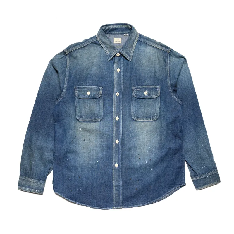 SC29474 Blue Denim Work Shirt Aged Model sold by BlackBlue