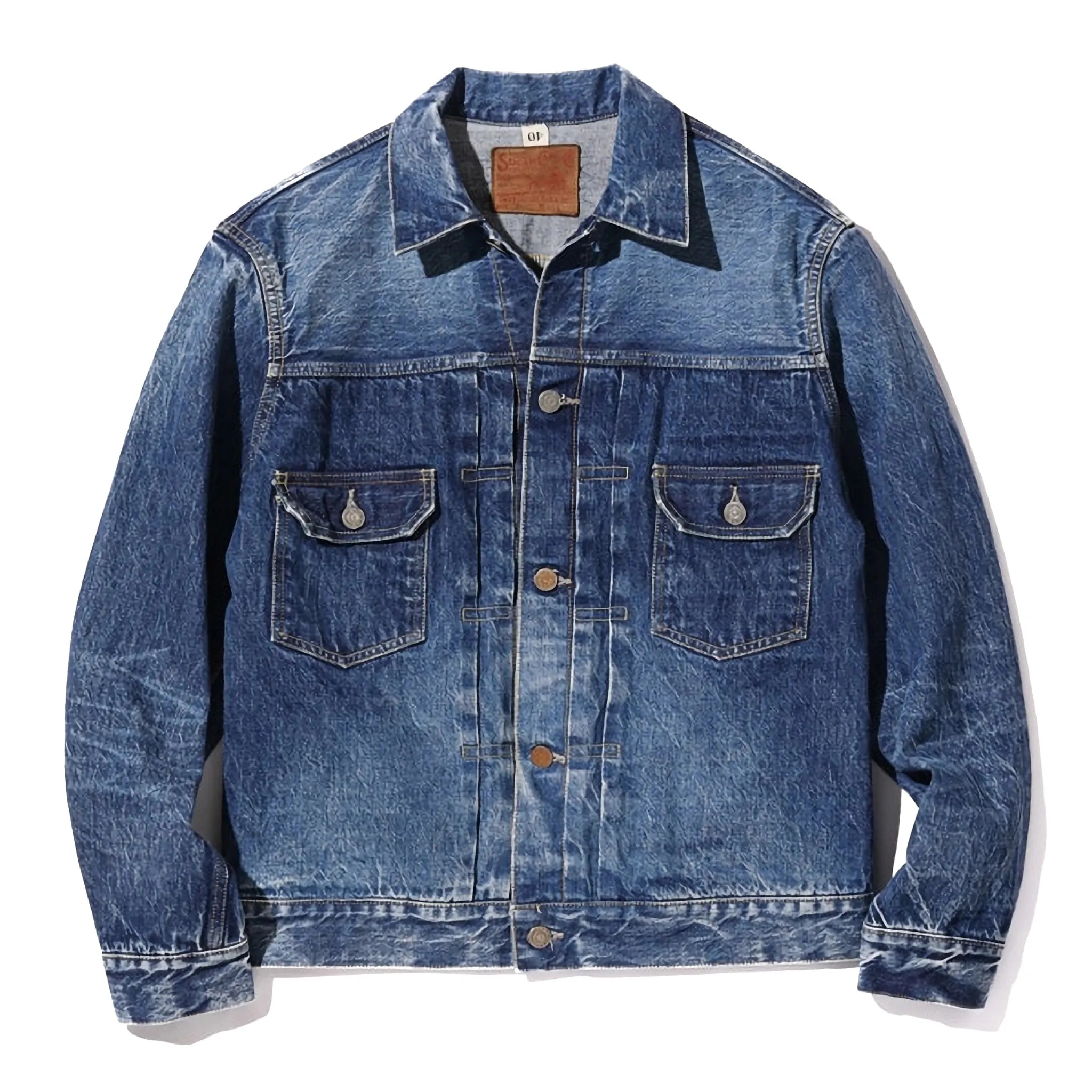 SC11953SW 14.25oz Selvedge Denim 1953 Type II Jacket Aged Model sold by BlackBlue