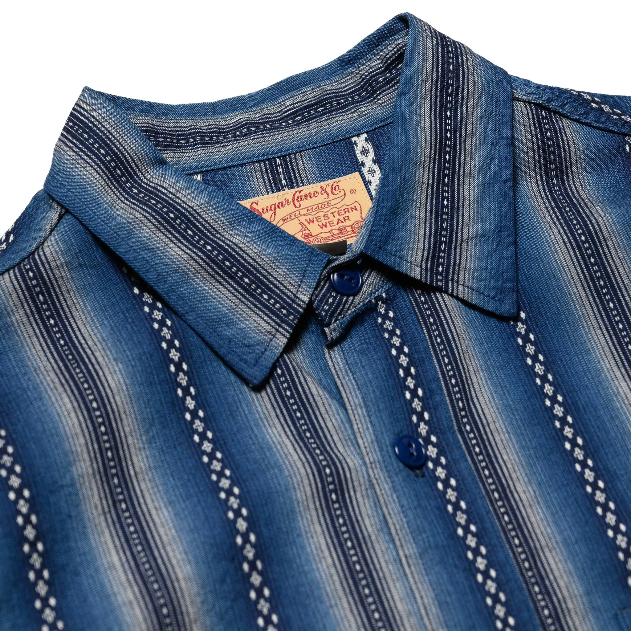 SC29462 Southwestern Dobby Stripe LS Work Shirt - Navy sold by BlackBlue product image thumbnail 3