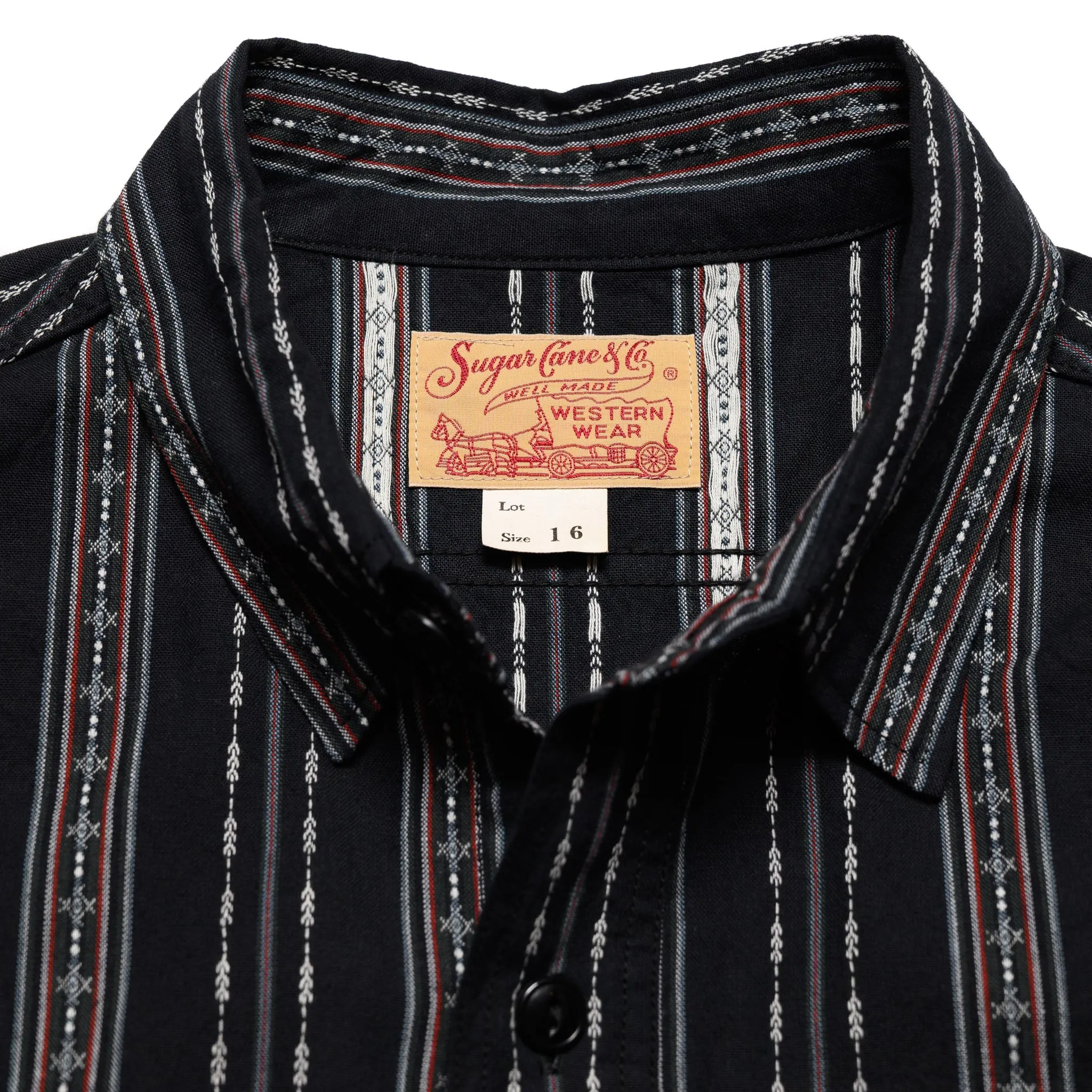 SC29462 Southwestern Dobby Stripe LS Work Shirt - Black sold by BlackBlue product image thumbnail 2