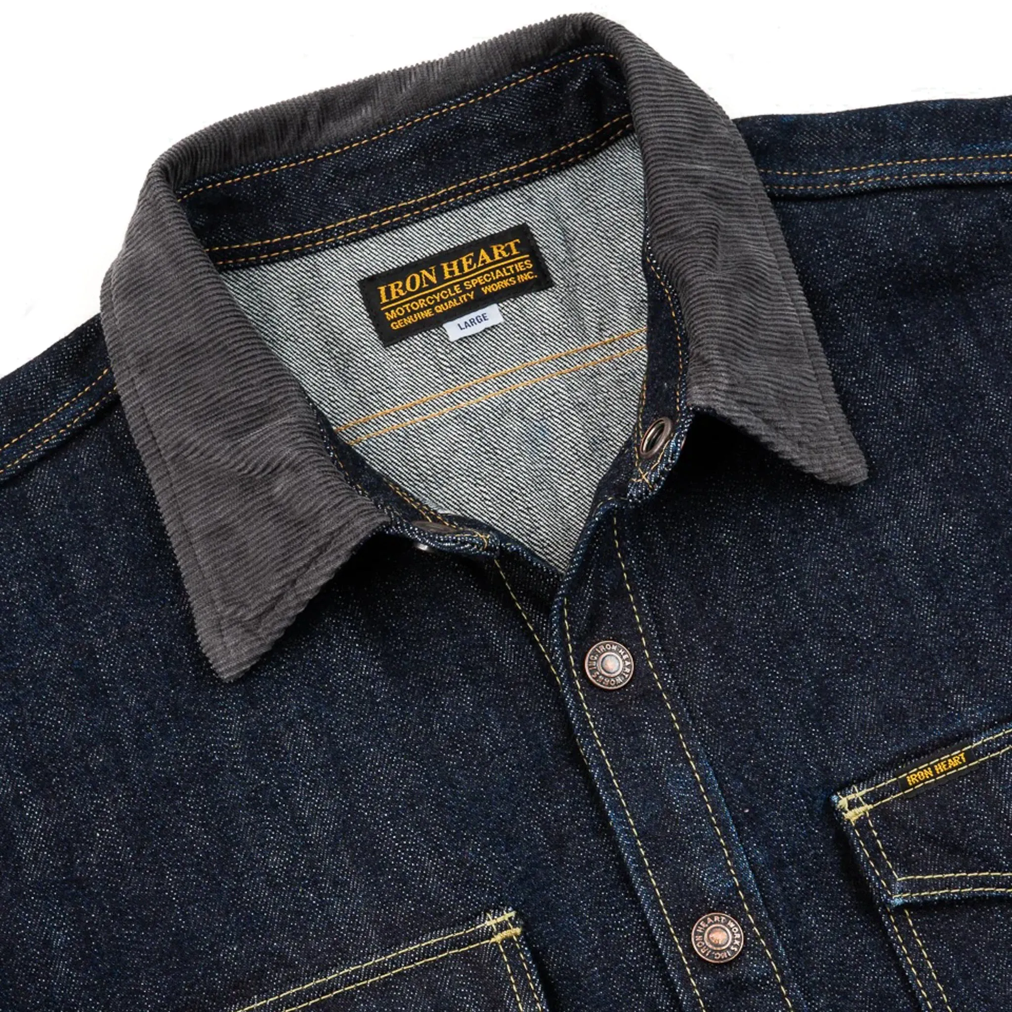 IHSH-427-IND 16oz Selvedge Denim CPO Shirt - Indigo sold by BlackBlue product image thumbnail 4