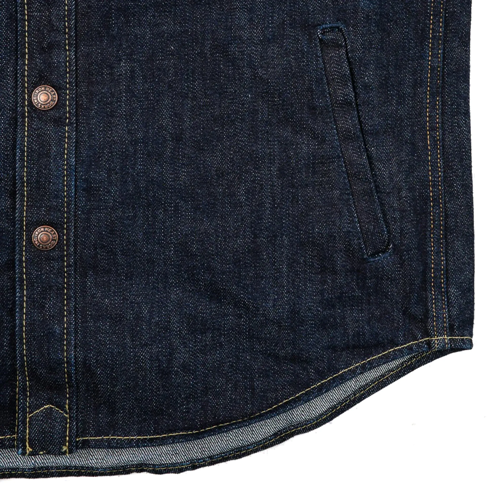 IHSH-427-IND 16oz Selvedge Denim CPO Shirt - Indigo sold by BlackBlue product image thumbnail 5