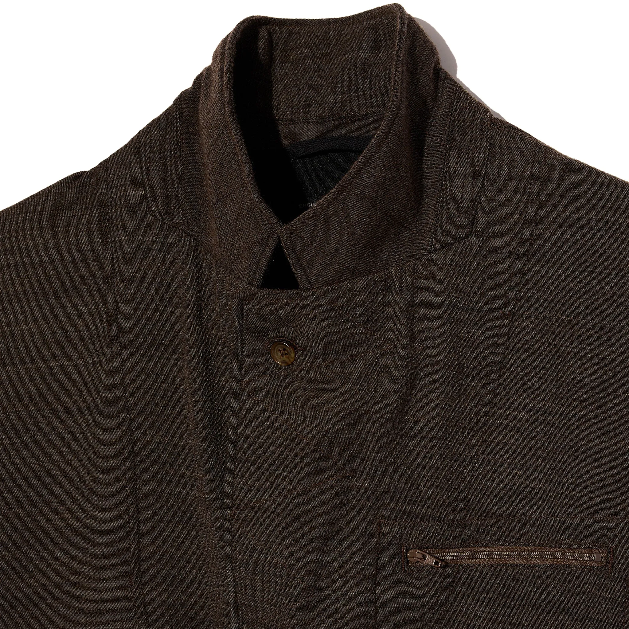 Knit Leisure Jacket - Brown Tri Blend Jersey Knit sold by BlackBlue product image thumbnail 3