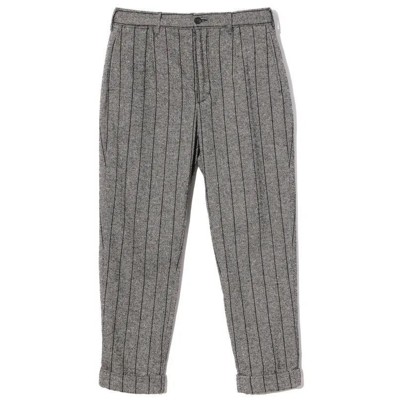 Andover Pant - Dark Grey Wool Striped HB sold by BlackBlue