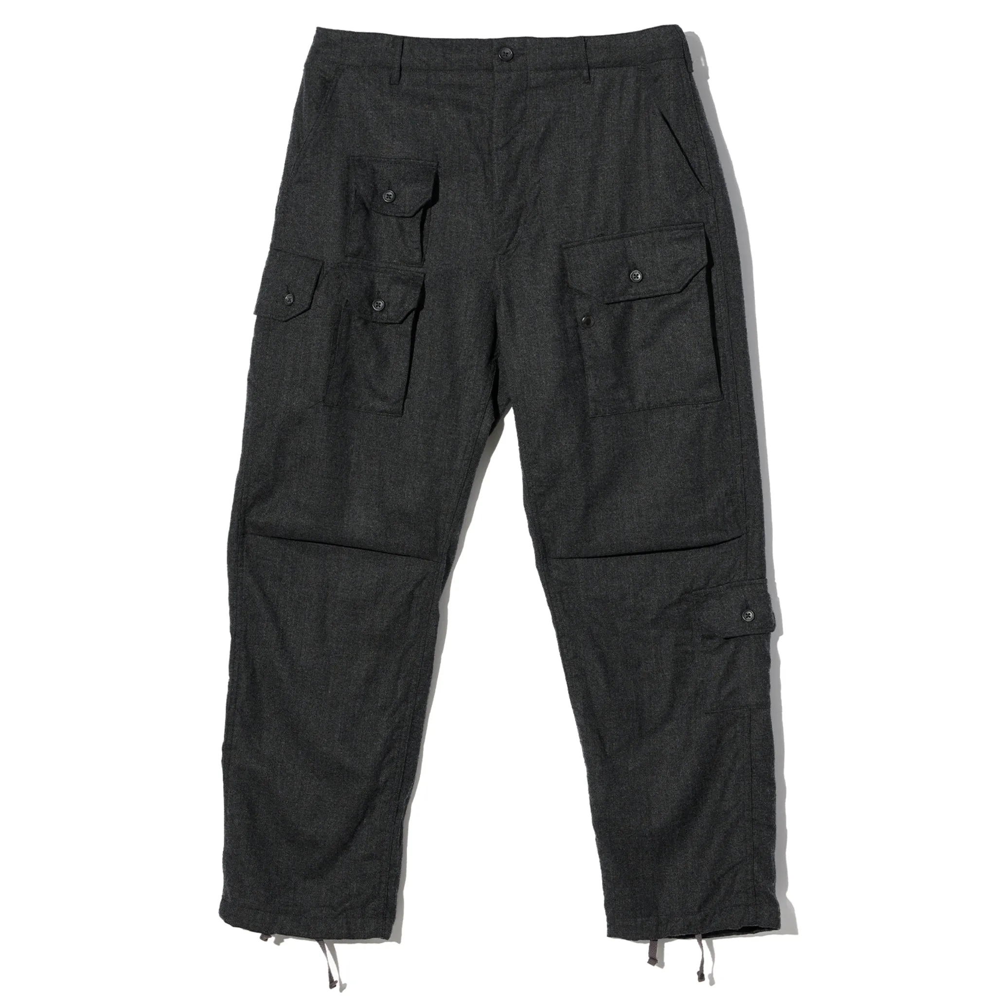 Flight Pant - Charcoal High Count Worsted Wool sold by BlackBlue