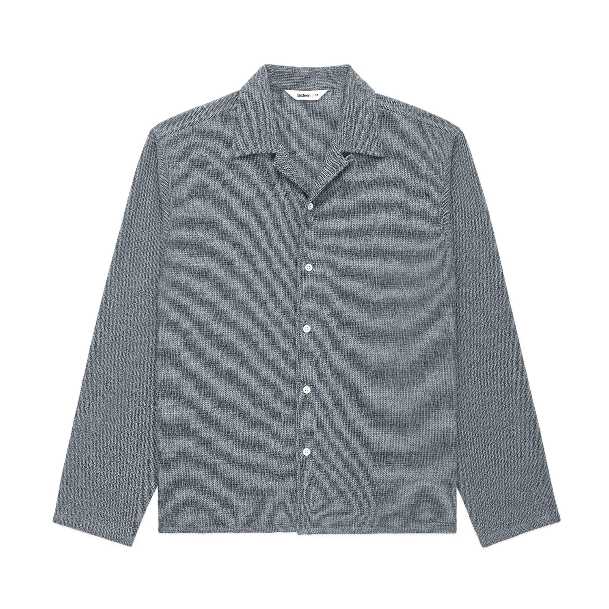 Loop Collar Shirt - Black Marled sold by BlackBlue