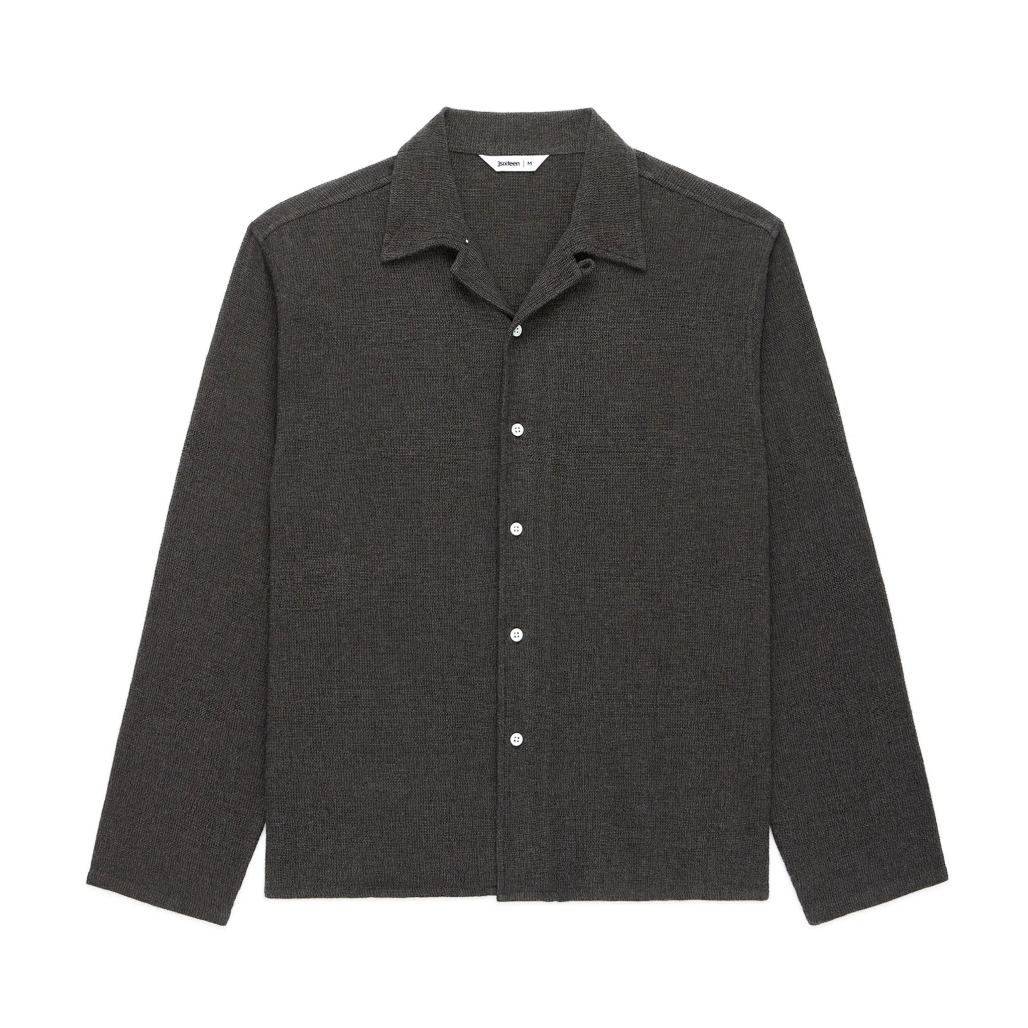 Loop Collar Shirt - Chocolate Marled sold by BlackBlue