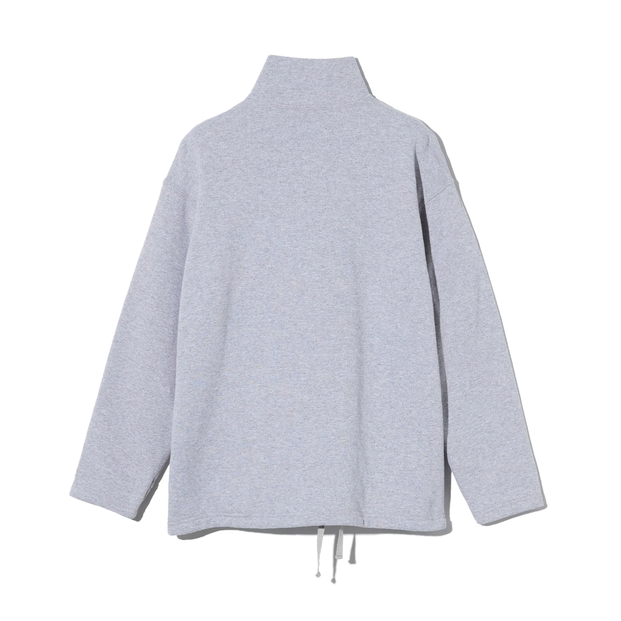 Zip Mock Neck - Heather Grey 12oz Cotton Fleece sold by BlackBlue product image thumbnail 2